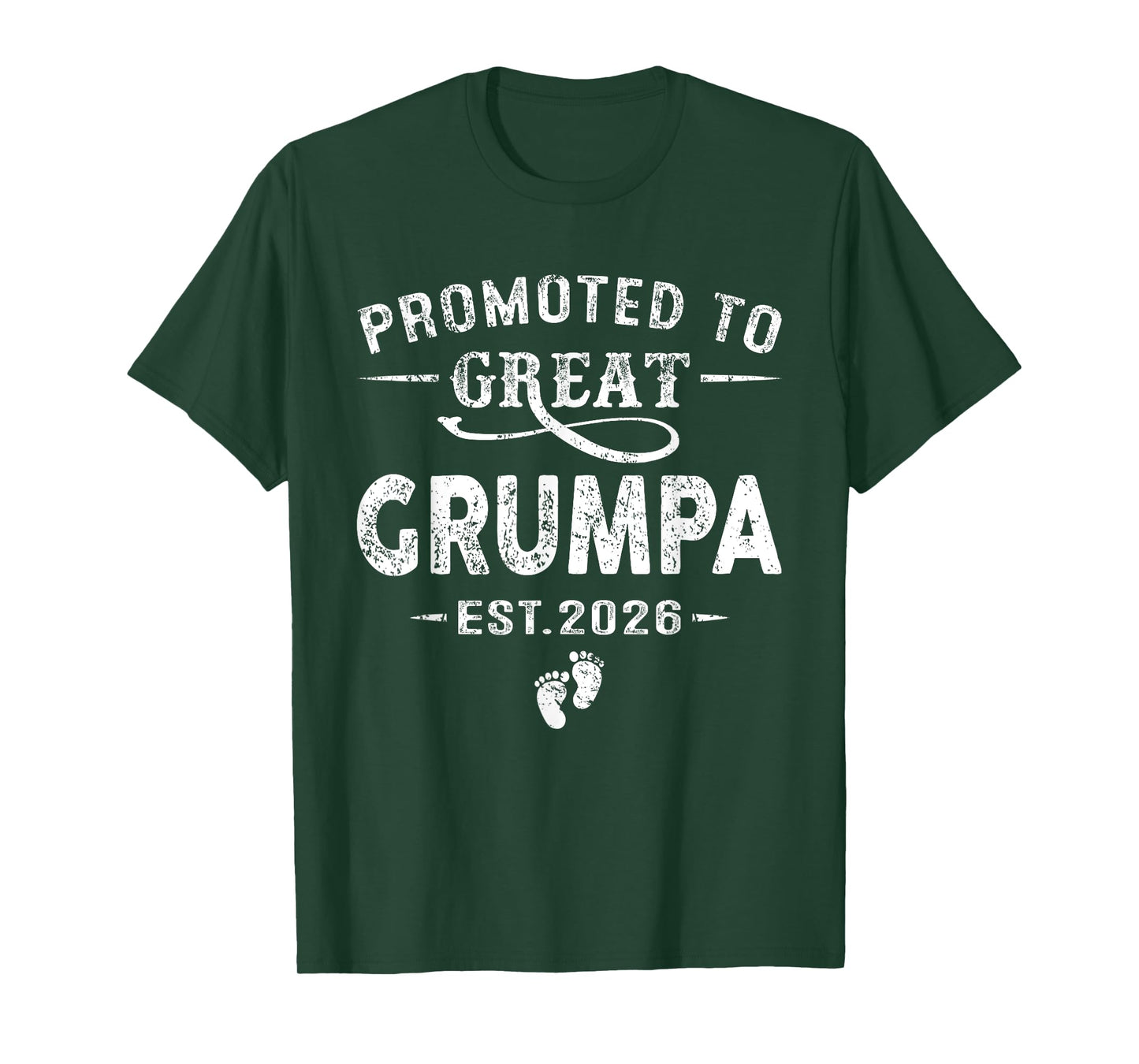 Promoted to Great Grumpa Est 2026 Pregnancy Announcement T-Shirt