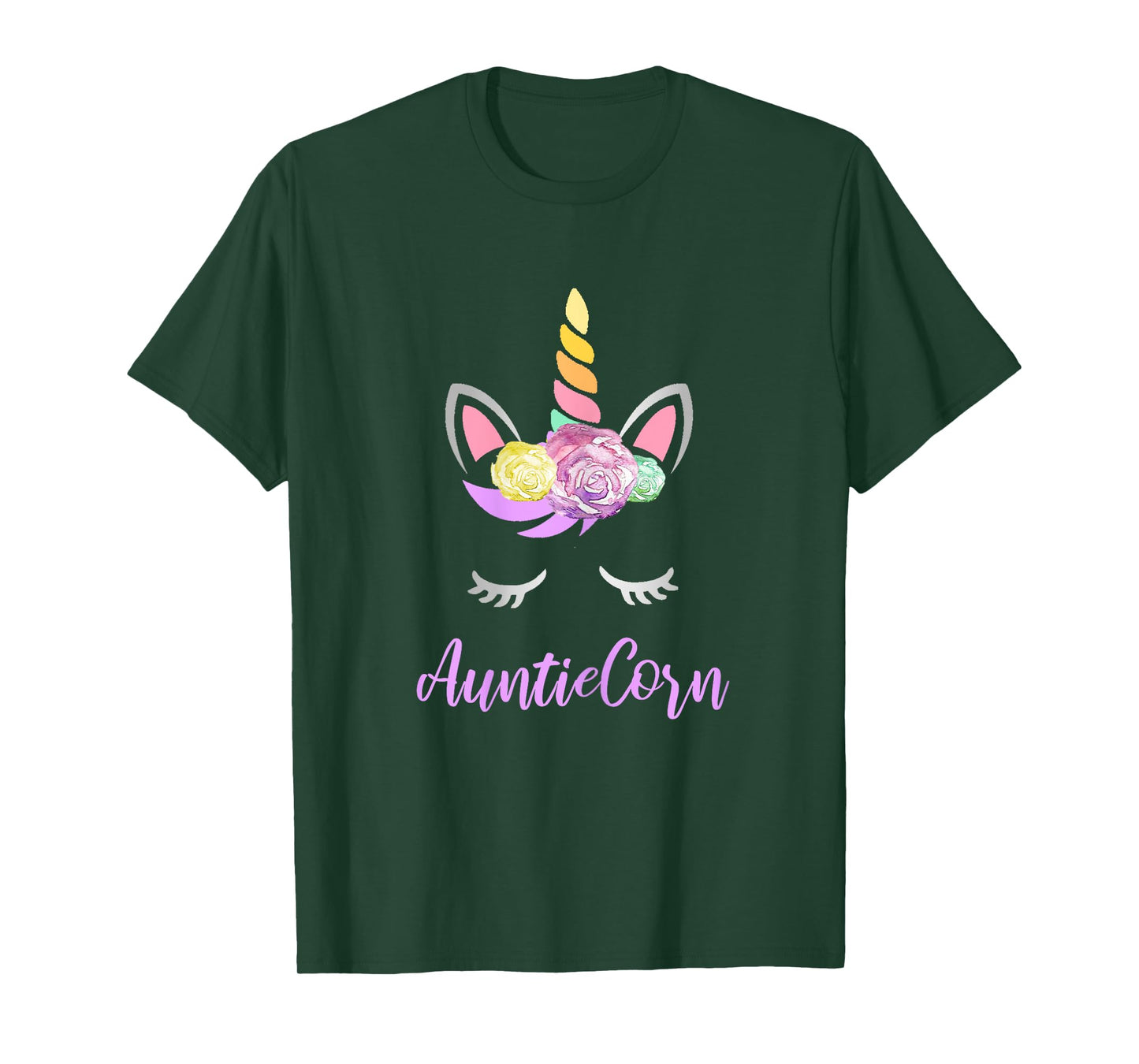 Aunticorn Unicorn Aunt of the Birthday Girl Unicorn T-Shirt