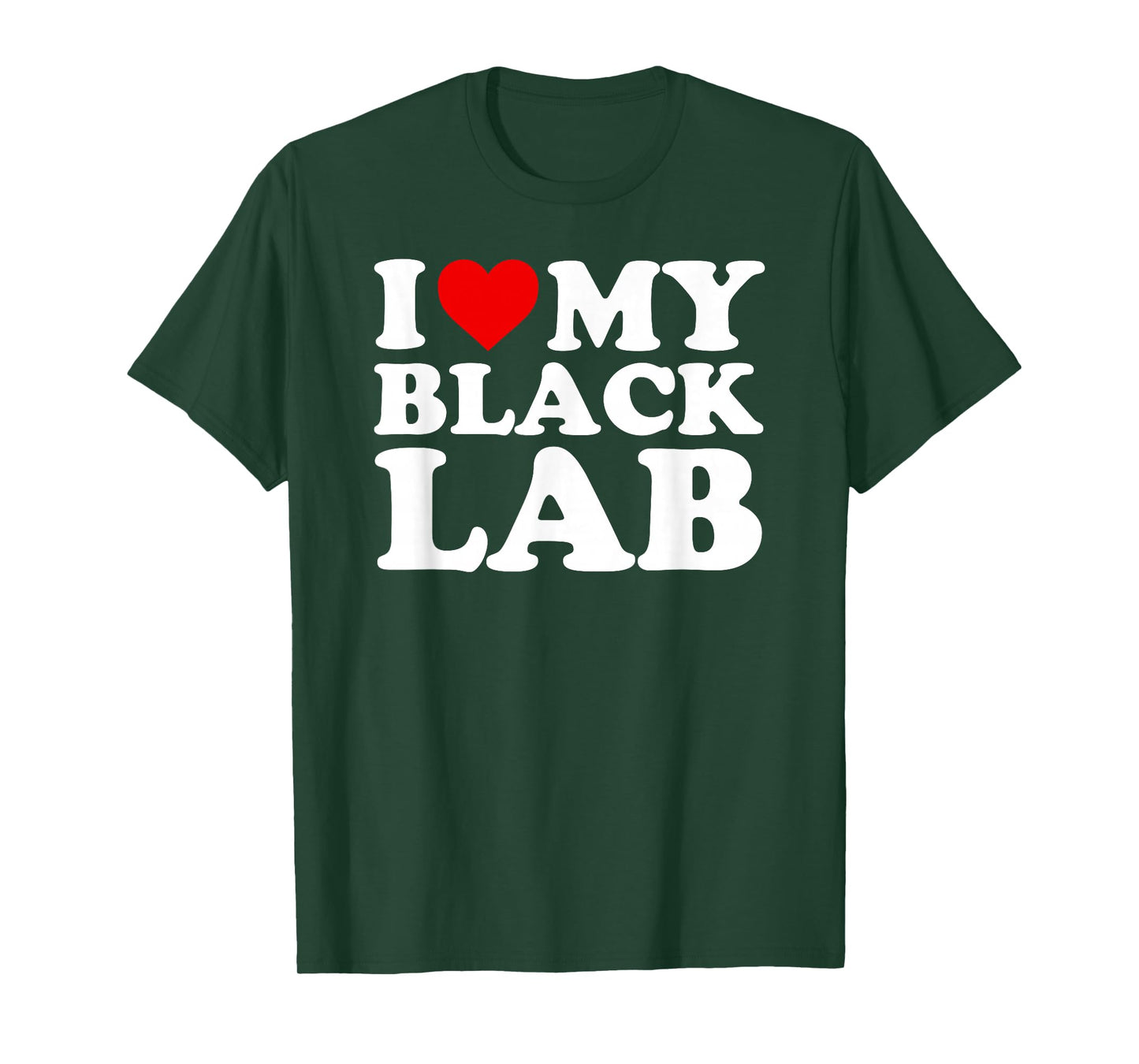 Black Lab Design: I Love My Black Lab Design T-Shirt