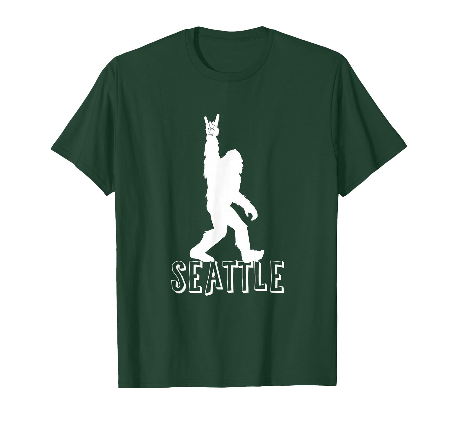 Bigfoot Seattle Washington Grunge Rock and Roll Souvenir T-Shirt