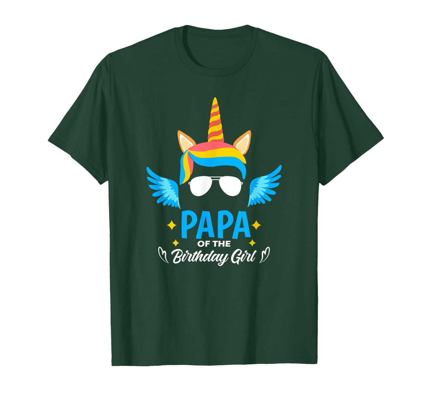 Papa of The Birthday for Girl Father Unicorn First Birthday T-Shirt
