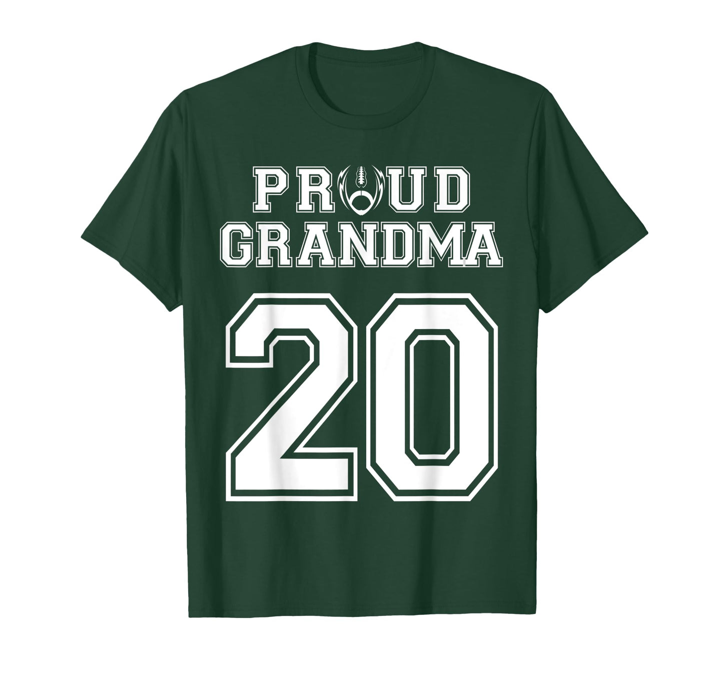 Custom Proud Football Grandma Number 20 Personalized Women T-Shirt