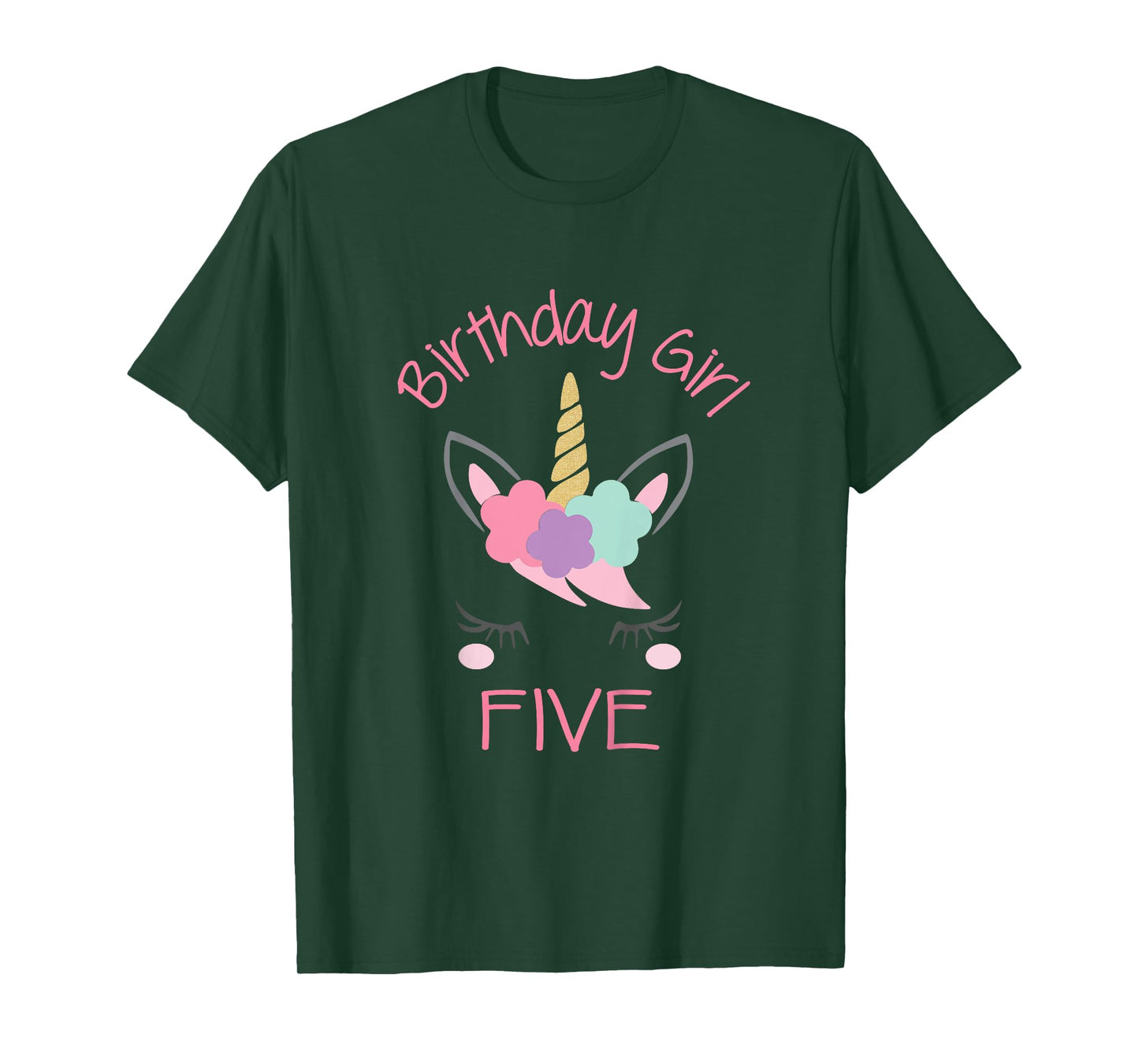 5th Birthday Unicorn Outfit, 5th Birthday Girl Shirt T-Shirt