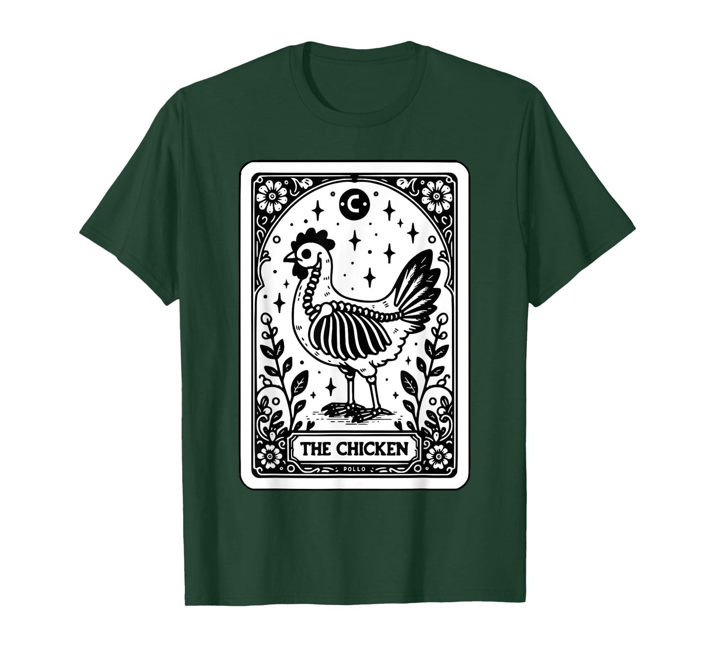 The Chicken Tarot Card Chicken Skeleton Gothic Witchy Vibes T-Shirt