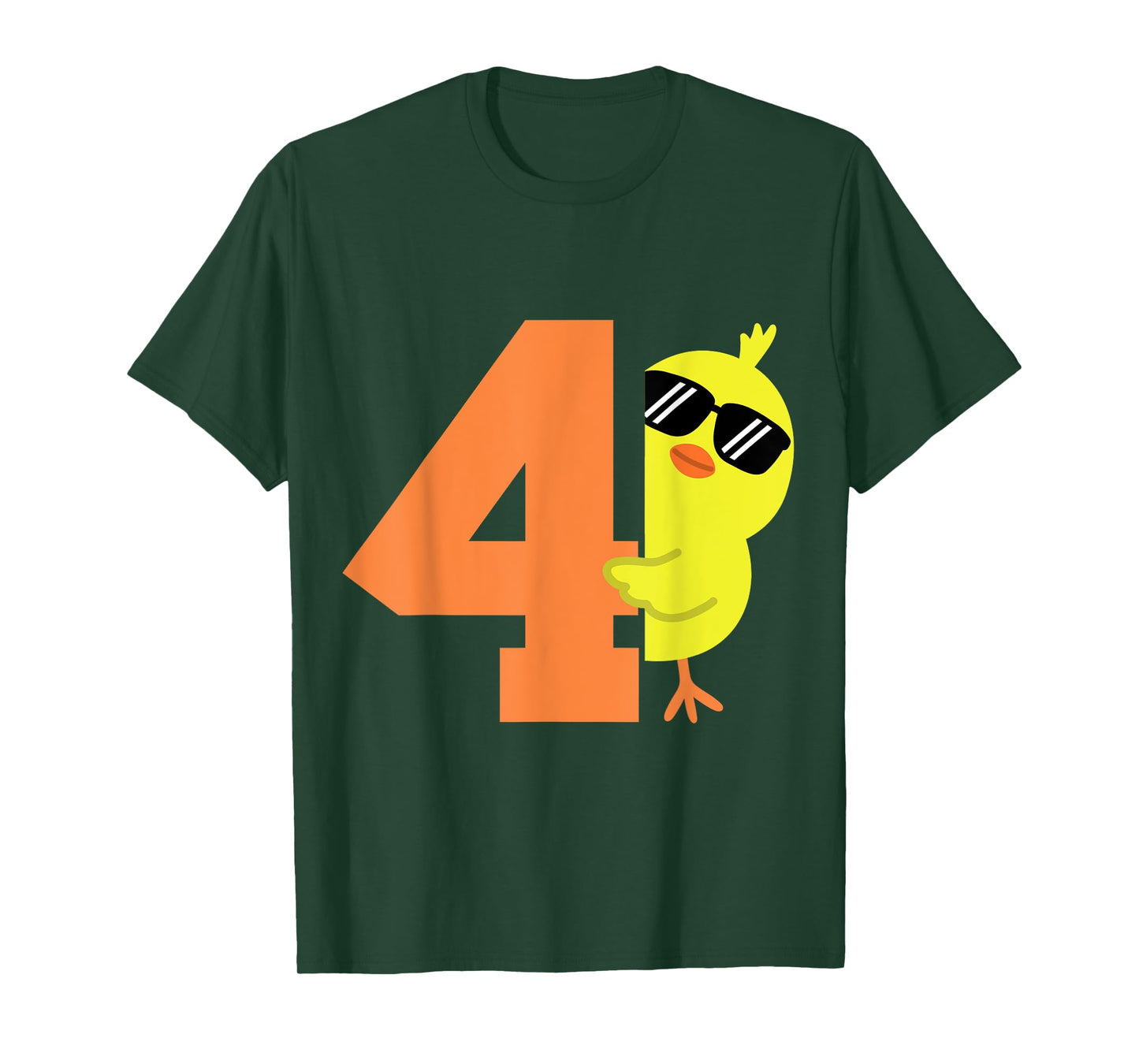 Kids 4th Birthday Chicken Themed Cute 4 Year Old Boys Chick T-Shirt