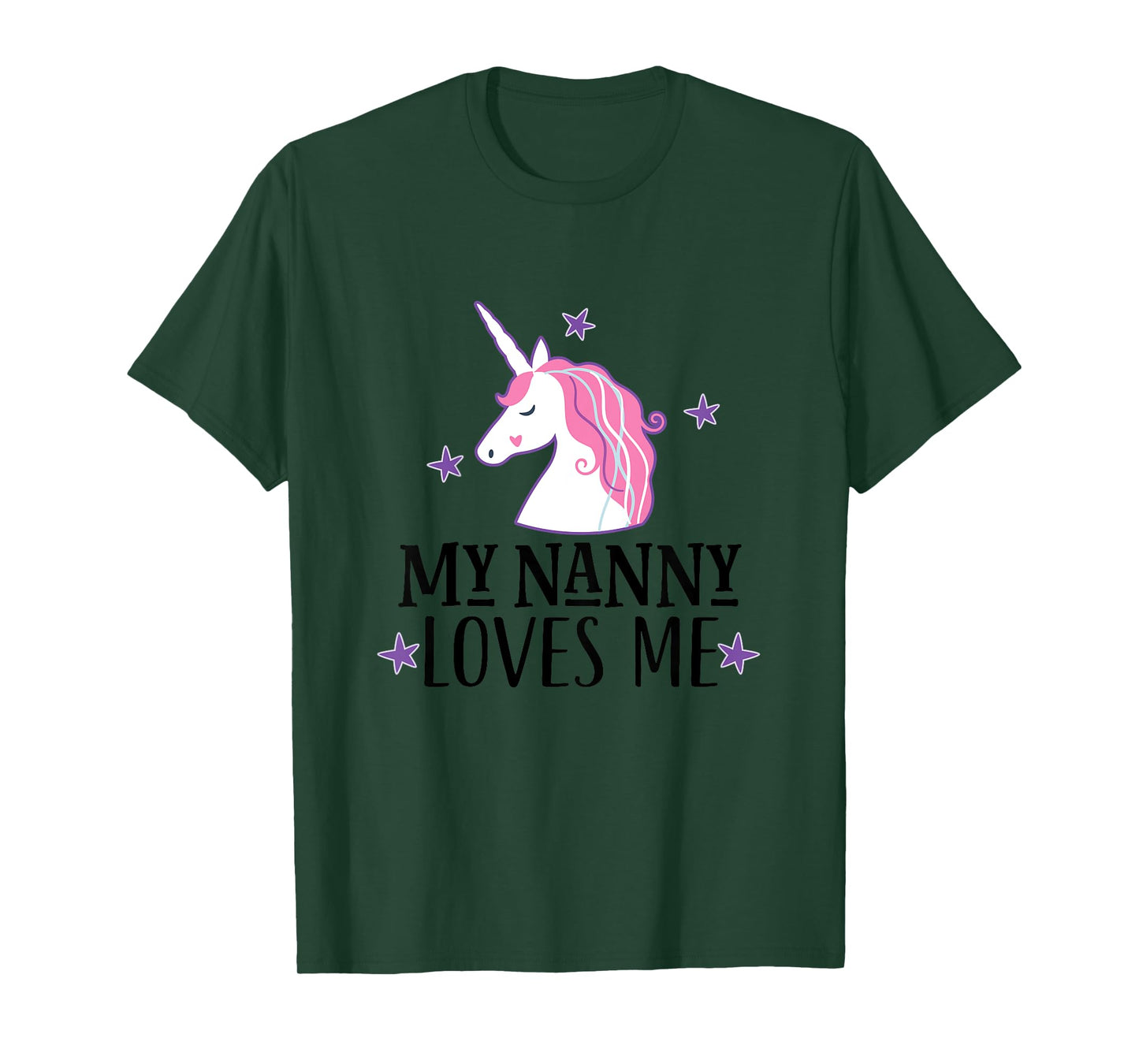 My Nanny Loves Me Unicorn Granddaughter T-Shirt