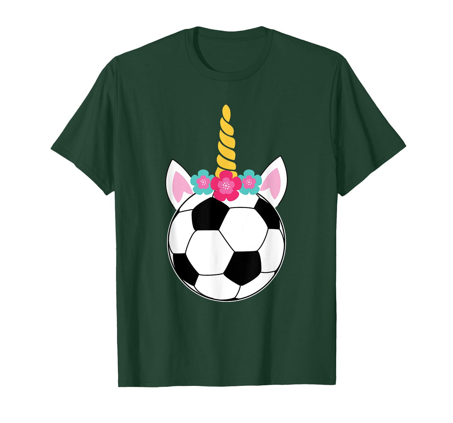 Soccicorn! Funny Soccer Unicorn Pink Sparkle Girls T-Shirt T-Shirt