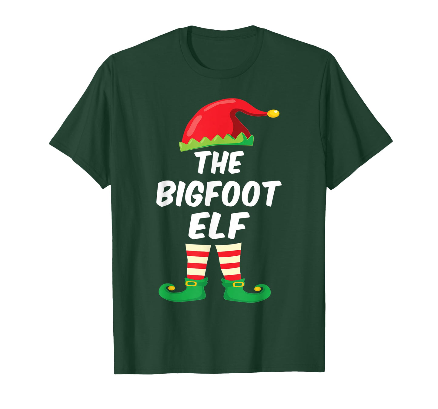 The Bigfoot Elf Family Matching Funny Christmas Costume T-Shirt