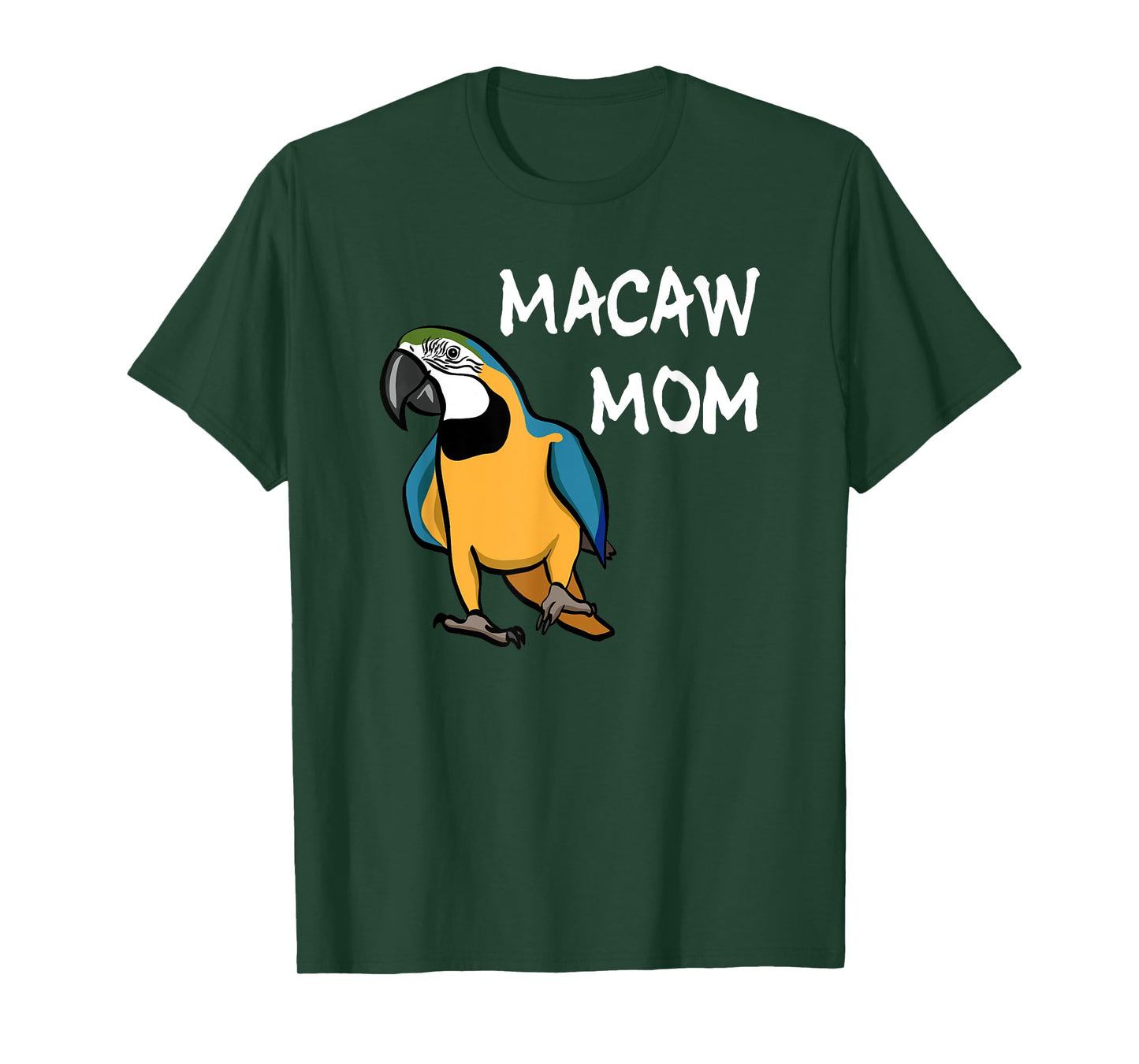 Blue and Yellow Macaw Mom Parrot Mom Bird Lover Cute Parrot T-Shirt