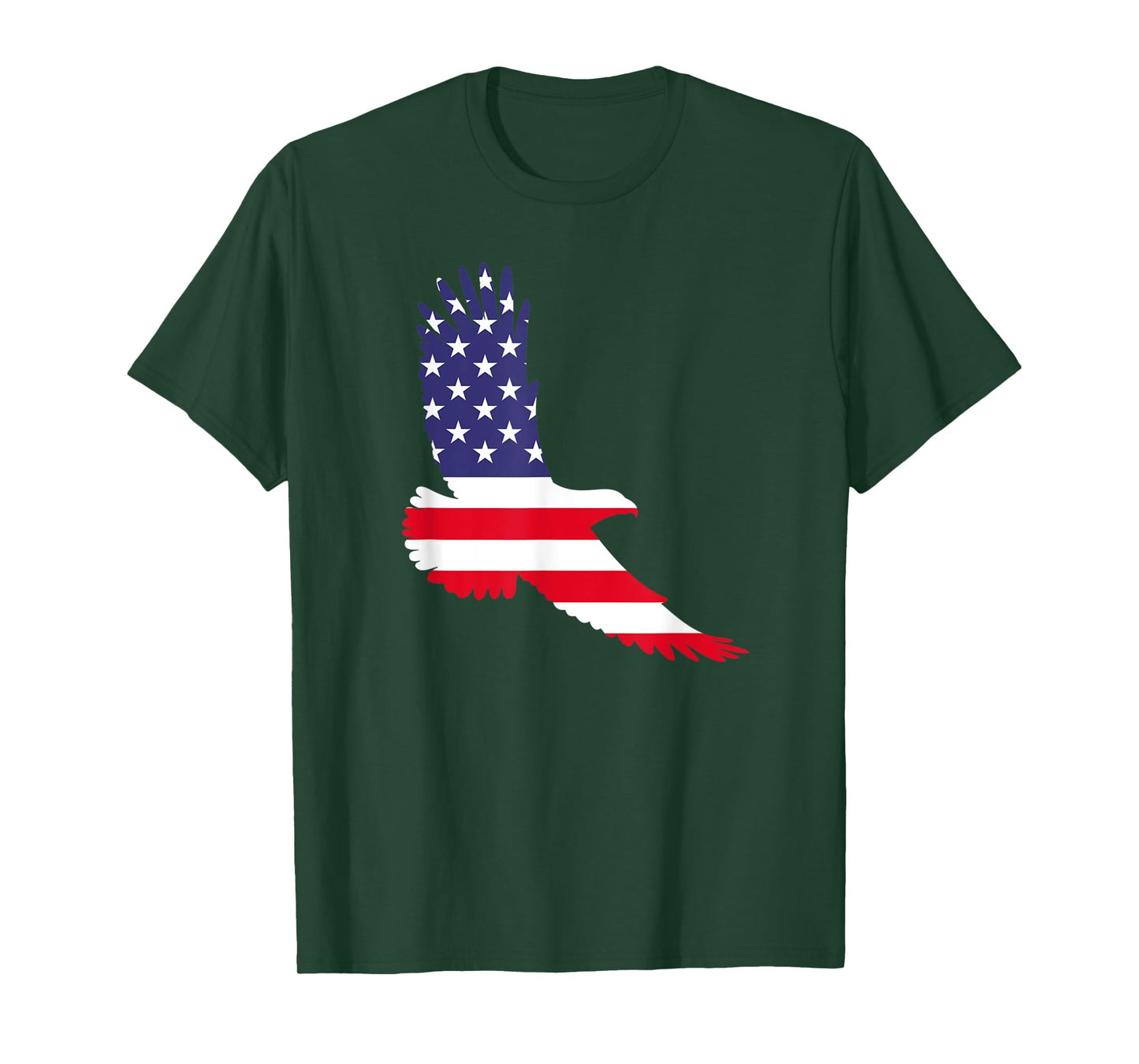 Beautiful Flying American Eagle Bird USA Flag Silhouette T-Shirt