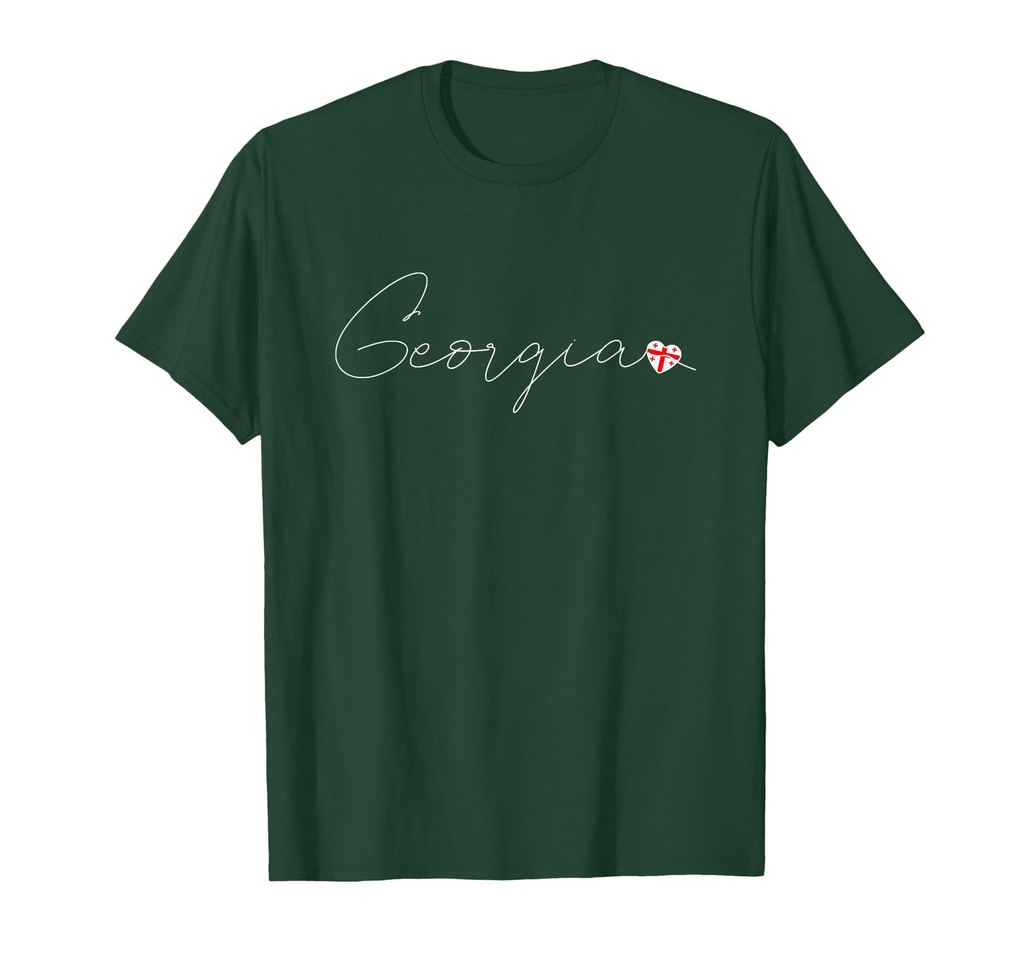 Sak’art'velo Simple Love Georgian Flag Heart on Georgia T-Shirt