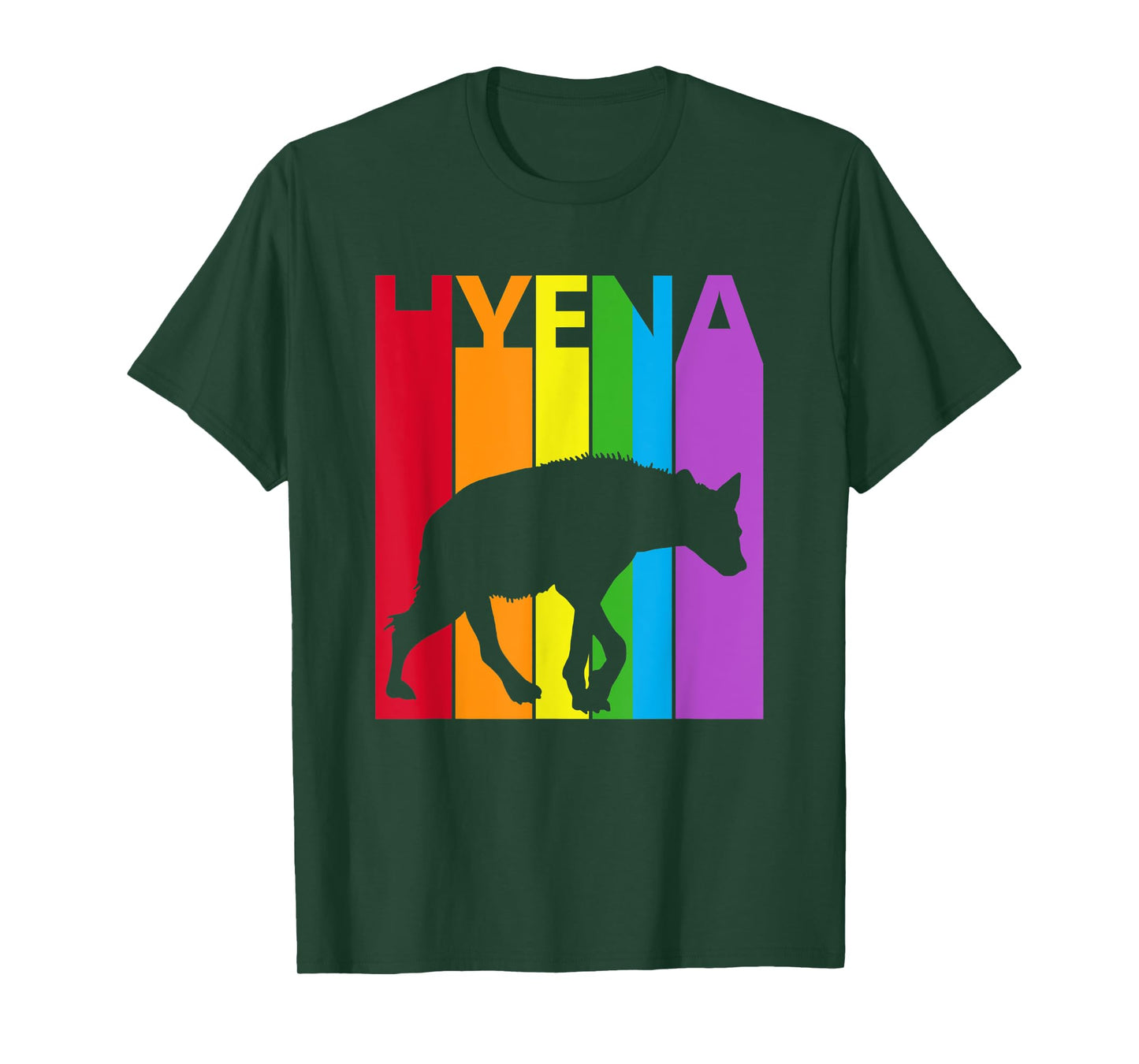 Cute Rainbow Hyena animal Lover T-Shirt