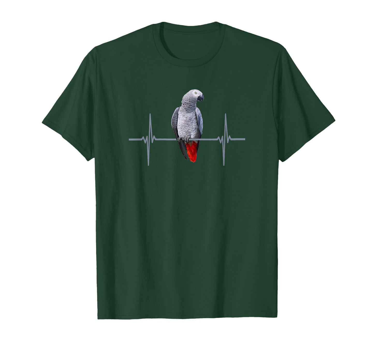 African Gray Heartbeat Shirt. Love African Grays tee. T-Shirt