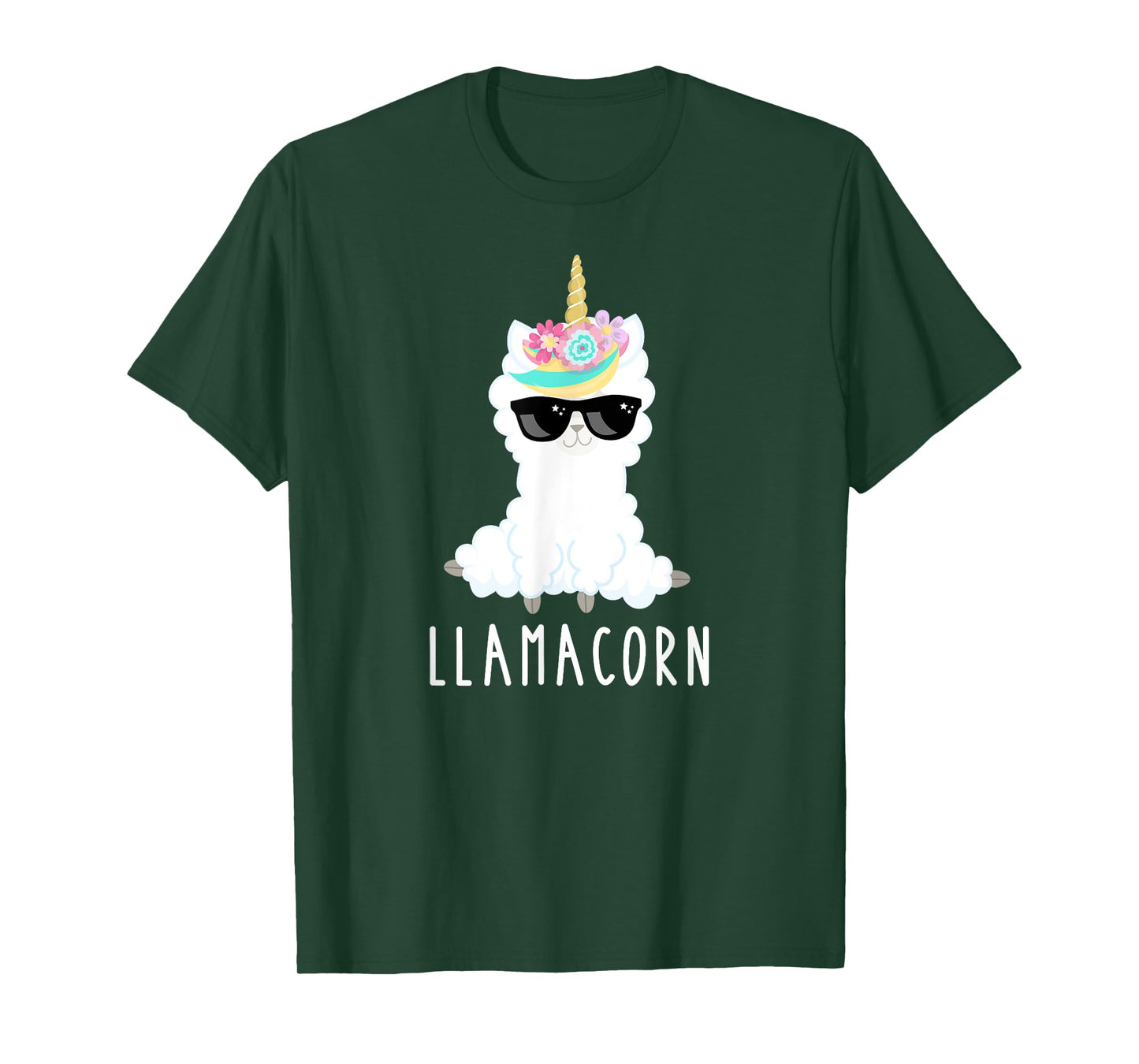 Llamacorn Shirt Girls Tshirt Llama Unicorn Funny Kids Gift T-Shirt