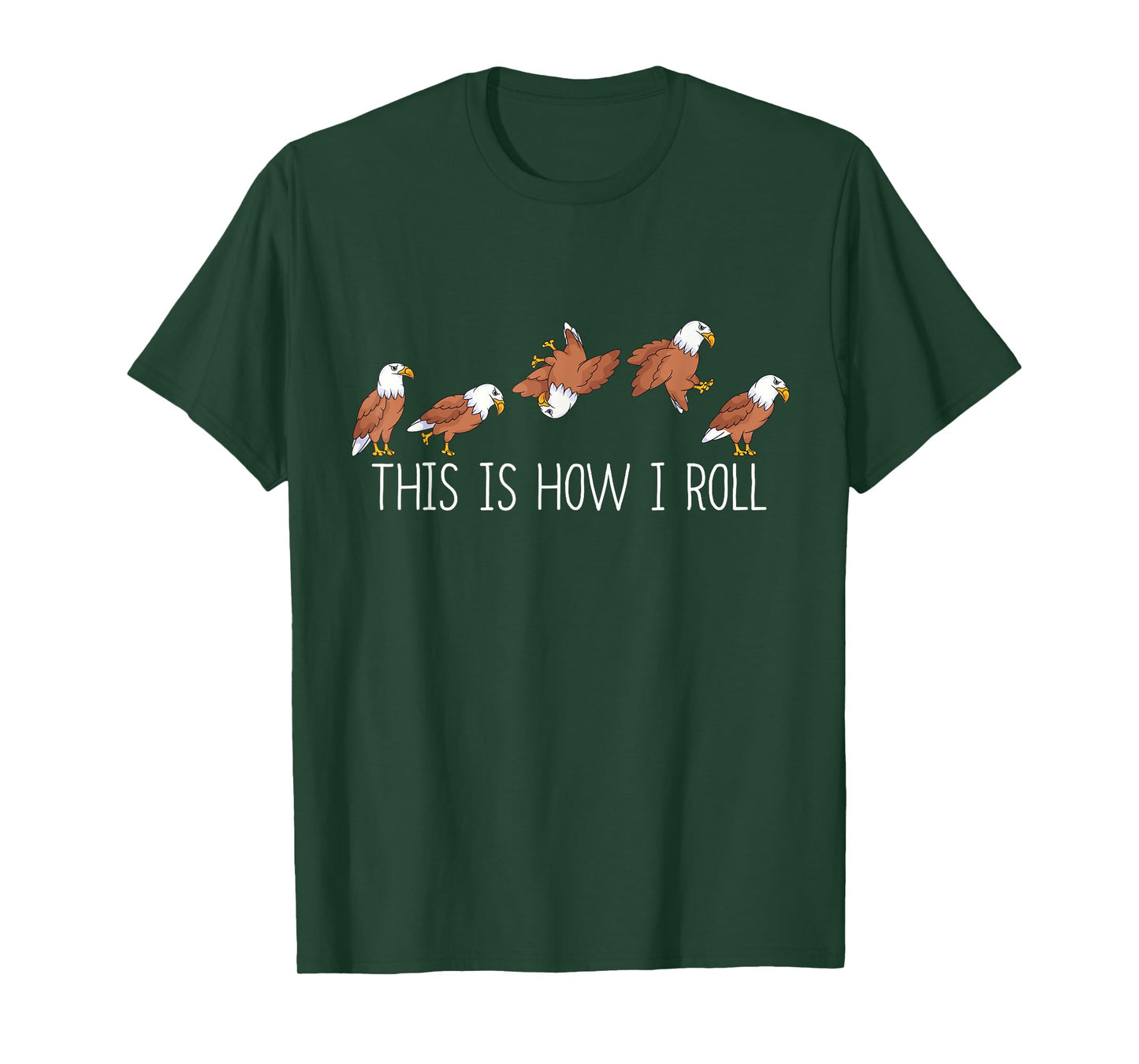 USA Eagle Lover Kids How I Roll Bird Funny Eagle T-Shirt