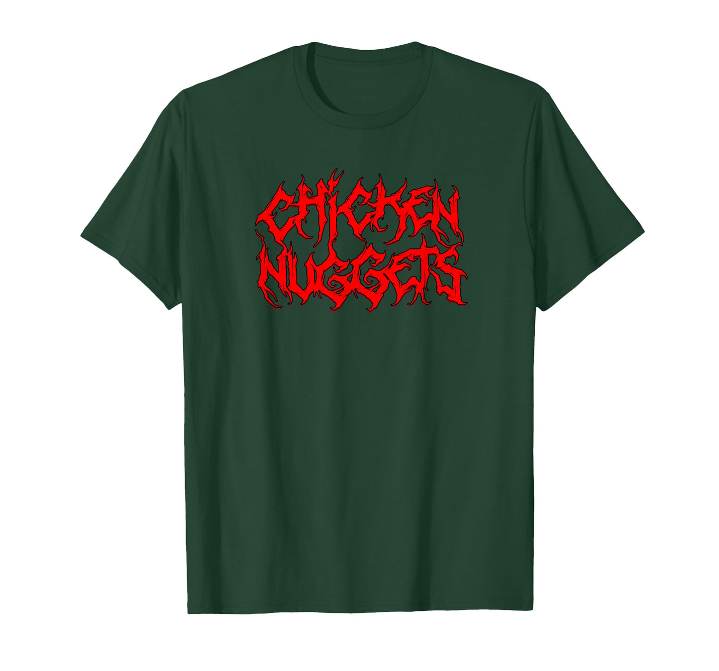 CHICKEN NUGGETS Heavy Metal Band Parody Fast Food Vintage T-Shirt