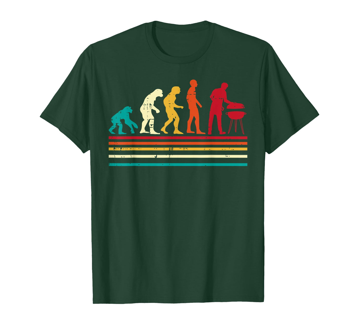Bbq Grilling Evolution Retro Barbecue Men Women Kids T-Shirt