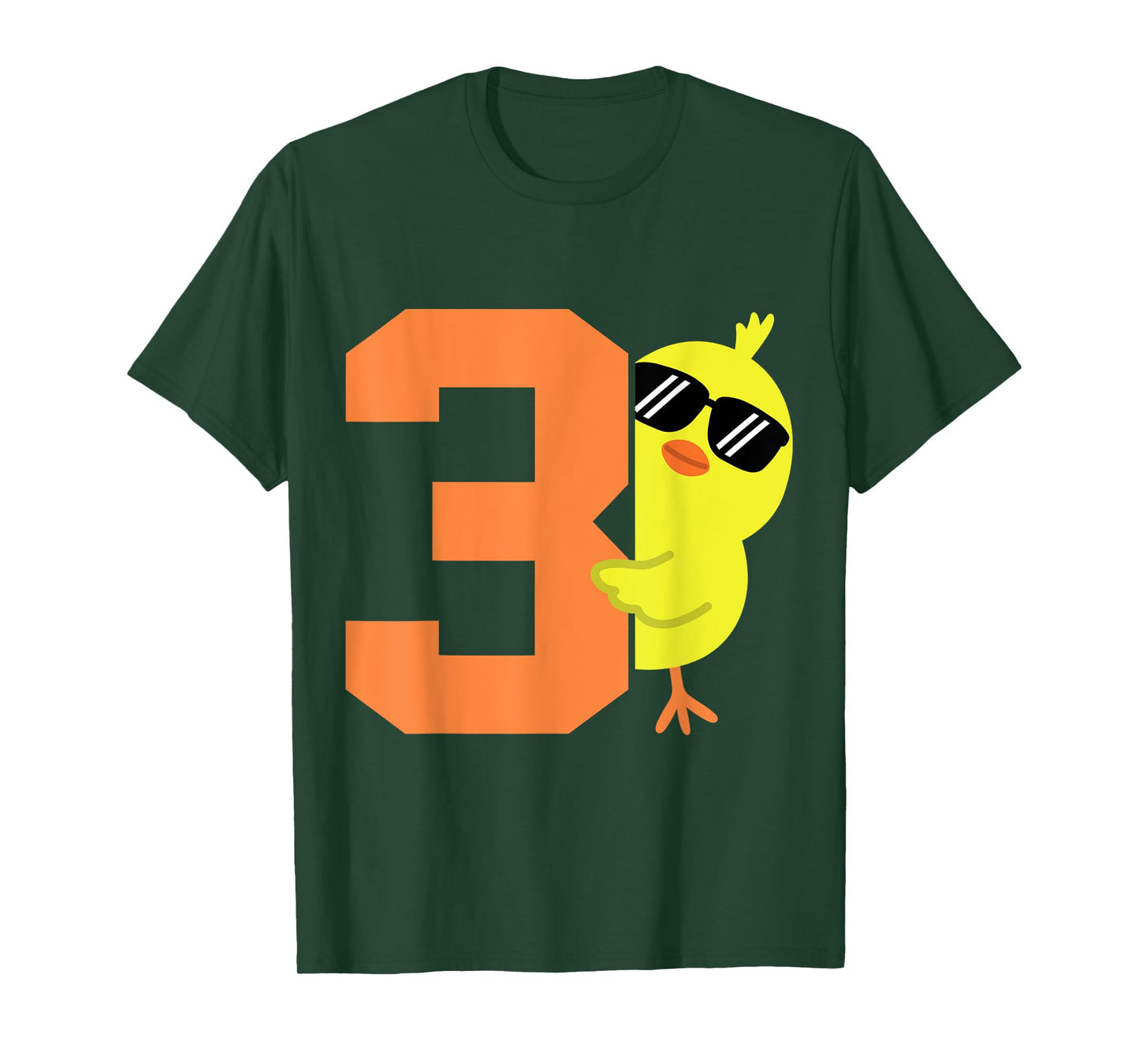 Kids 3rd Birthday Chicken Themed Cute 3 Year Old Boys Chick T-Shirt