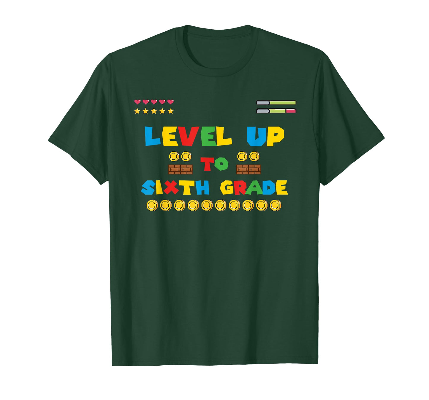 Level Up To Sixth Grade - 6th Grade Gaming Back to School T-Shirt