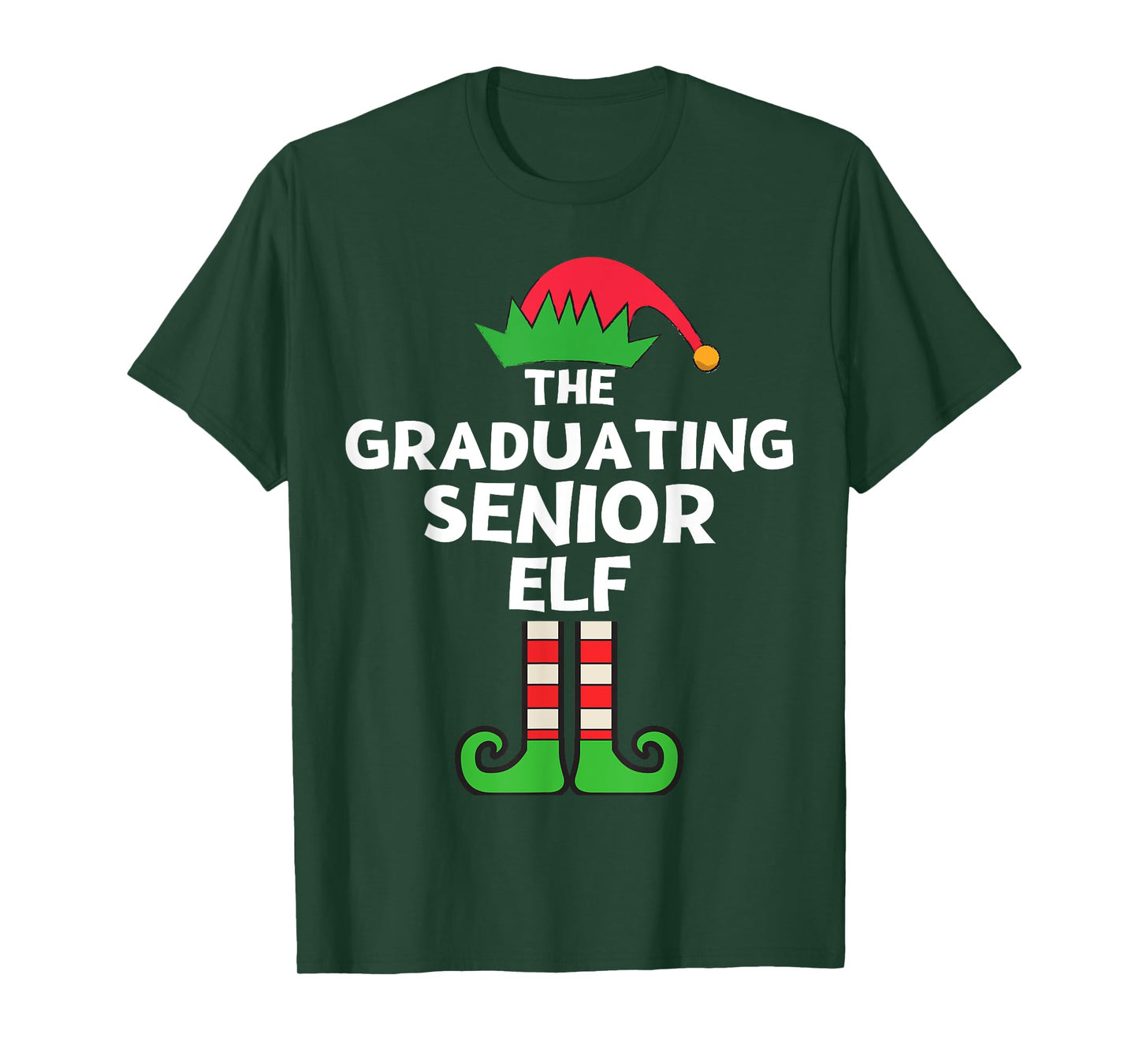 Graduating Senior Elf Matching Family Christmas Party Pajama T-Shirt