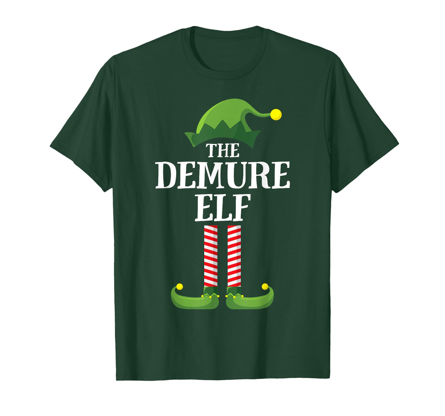 Demure Elf Matching Family Group Funny Christmas T-Shirt