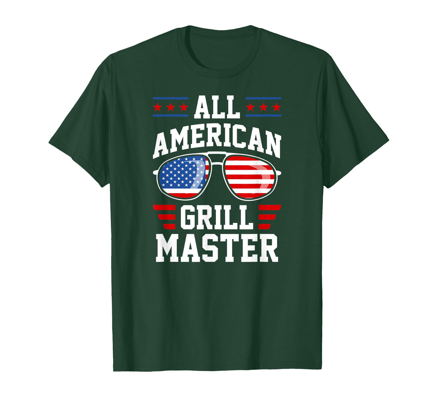 All-American Grill Master USA American Flag Patriotic Women Men T-Shirt