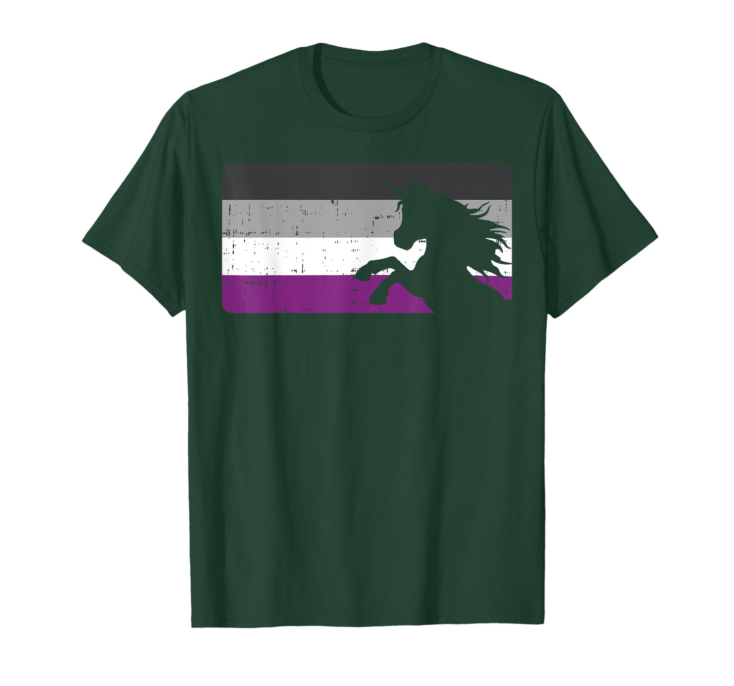 Asexual Pride Flag Unicorn Majestic Animal Ace LGBTQ Gift T-Shirt