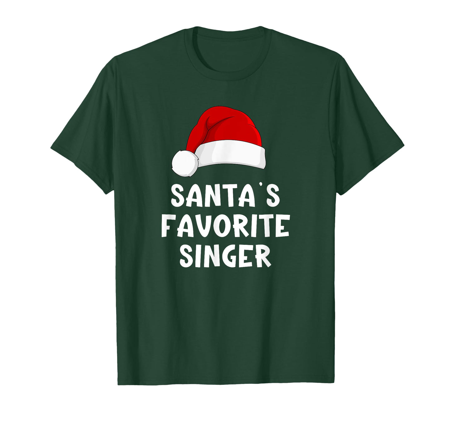 Christmas Santa's Favorite Singer Funny Xmas Pajama Singing T-Shirt