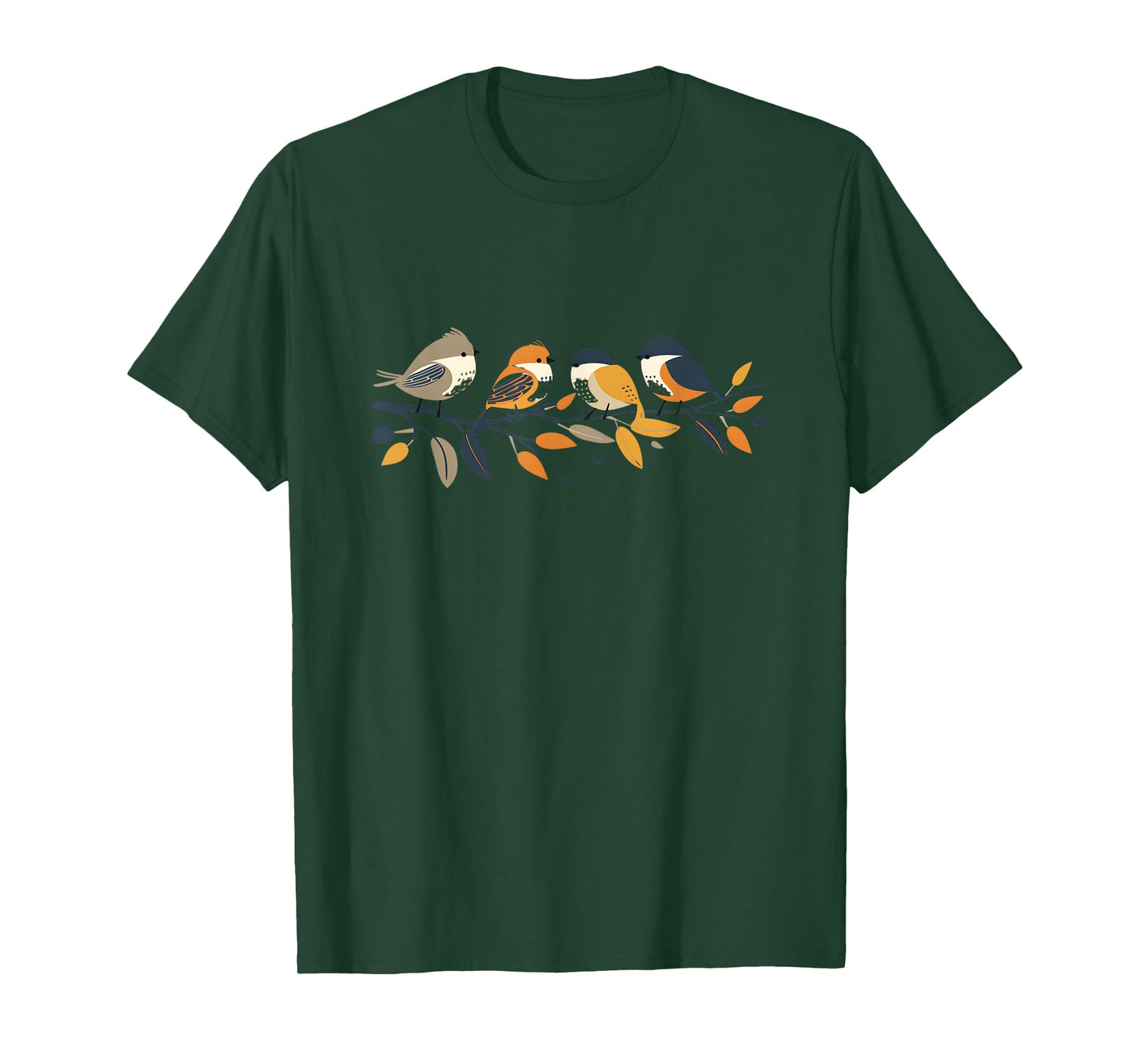 National Bird Day Splendor: Birds on Branches Minimal T-Shirt