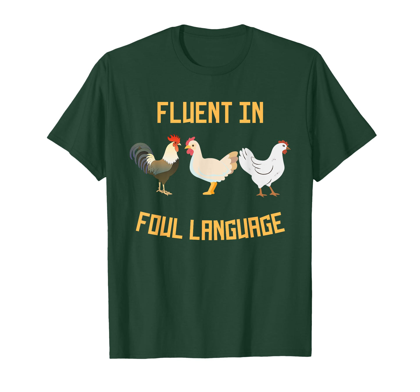 Fluent In Foul Language Chicken Shirts For Women Funny T-Shirt