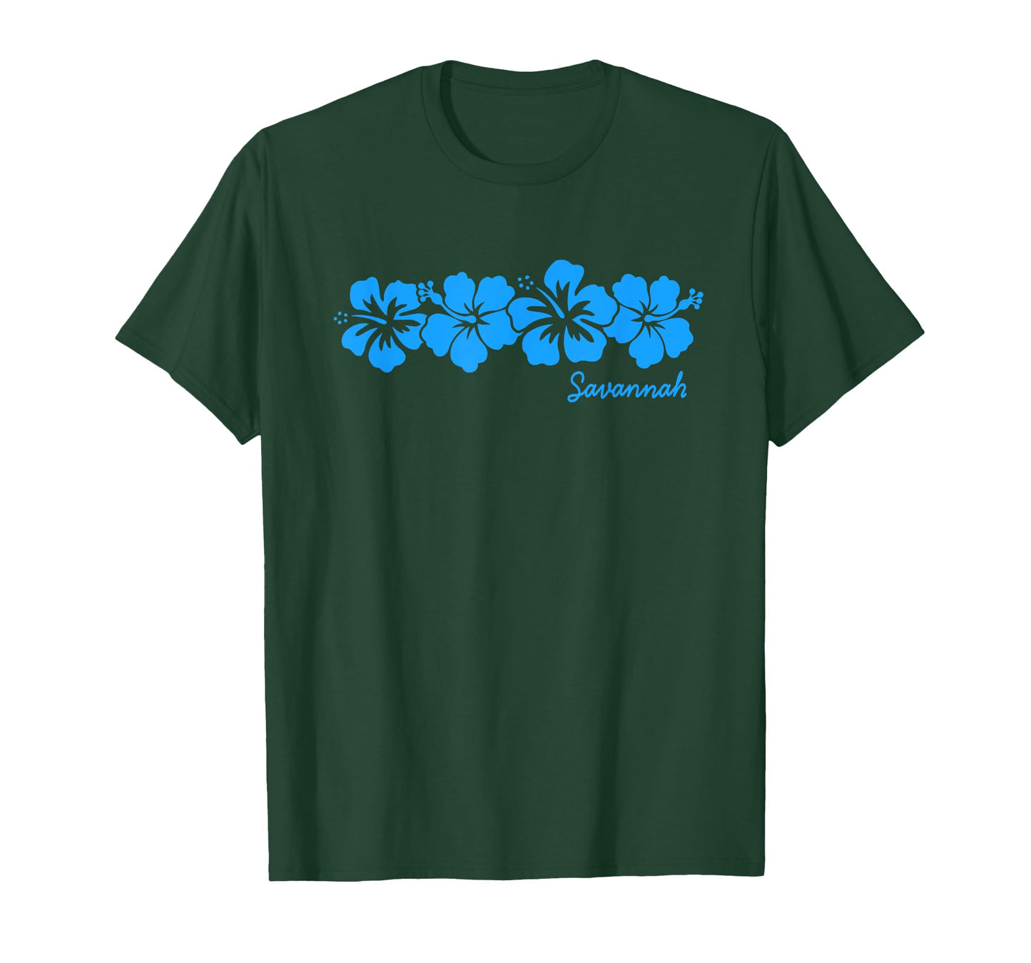 Savannah Georgia Hibiscus Flower Womens Souvenir Vacation T-Shirt