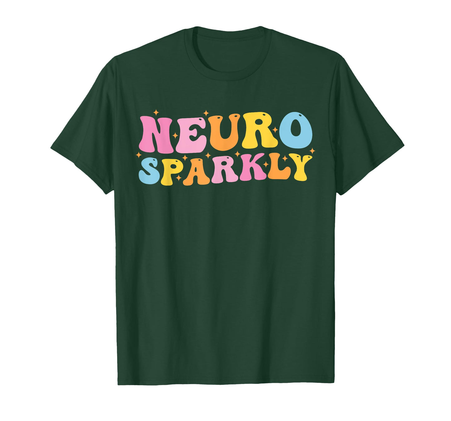 Neuro Sparkly NeuroDiversity Unicorn ADHD Awareness Groovy T-Shirt