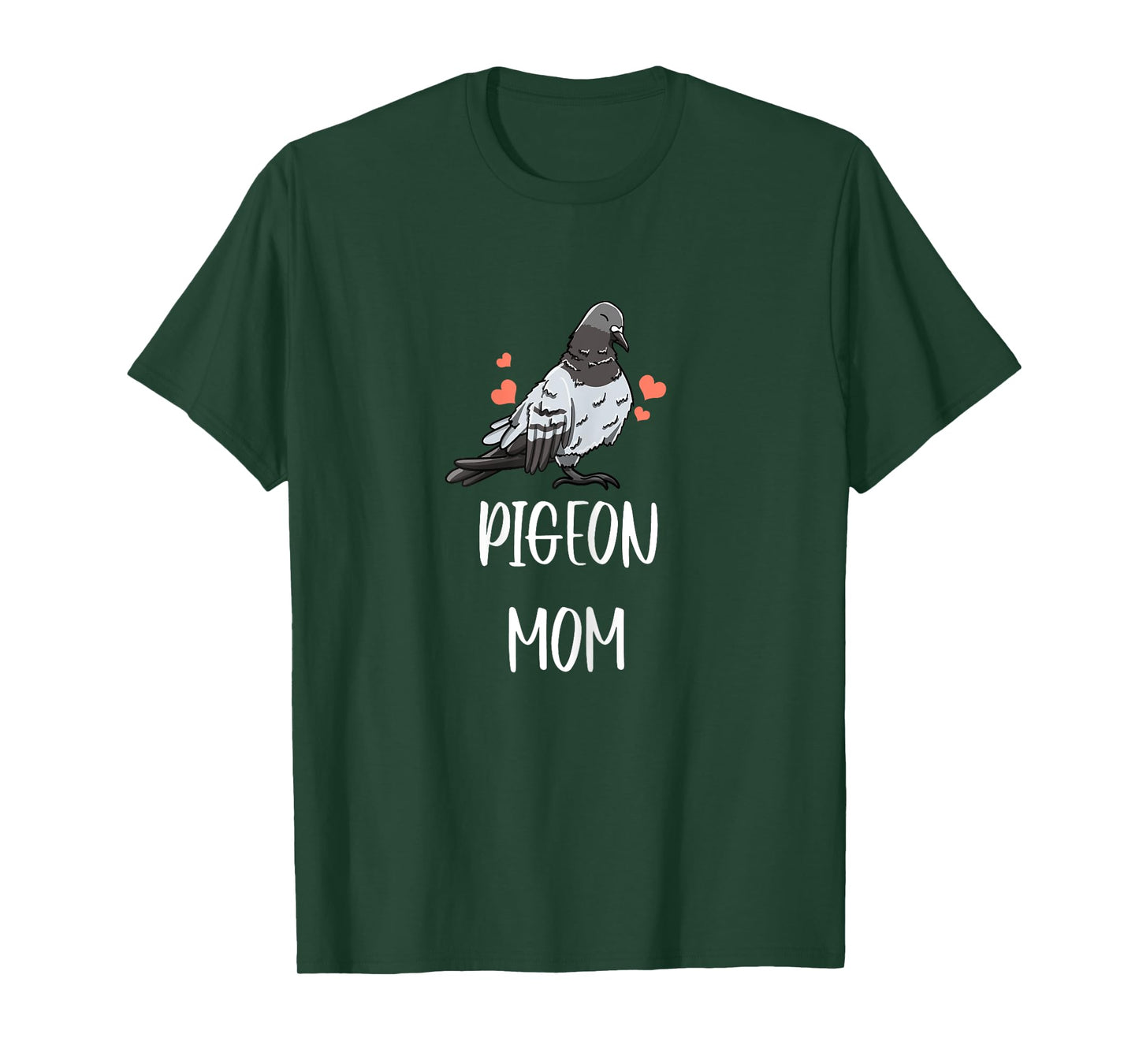 Pigeon Mom Leaf Pattern Girly Fowl Dove Pet Bird Lover Gift T-Shirt