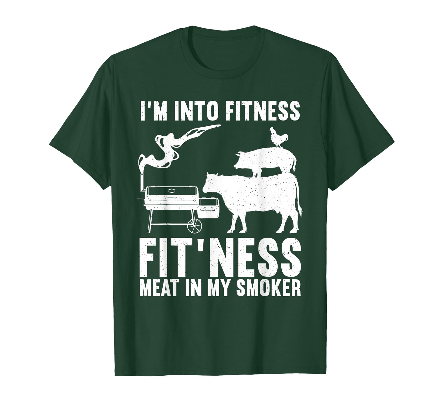 Funny BBQ Meat Smoking Art For Men Women Barbeque Griller T-Shirt