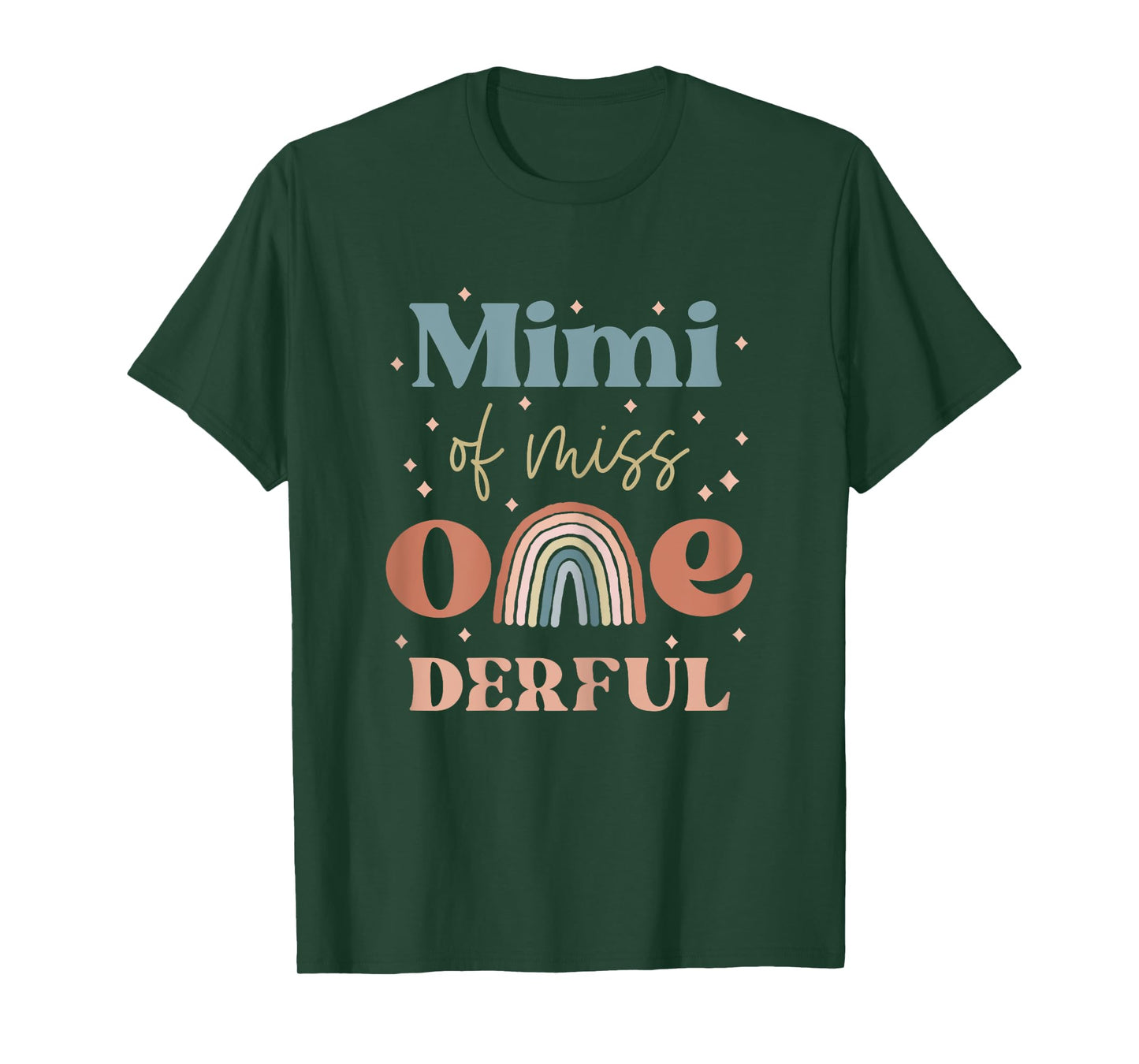 Mimi of Miss Onederful Boho Rainbow Daughter First Birthday T-Shirt