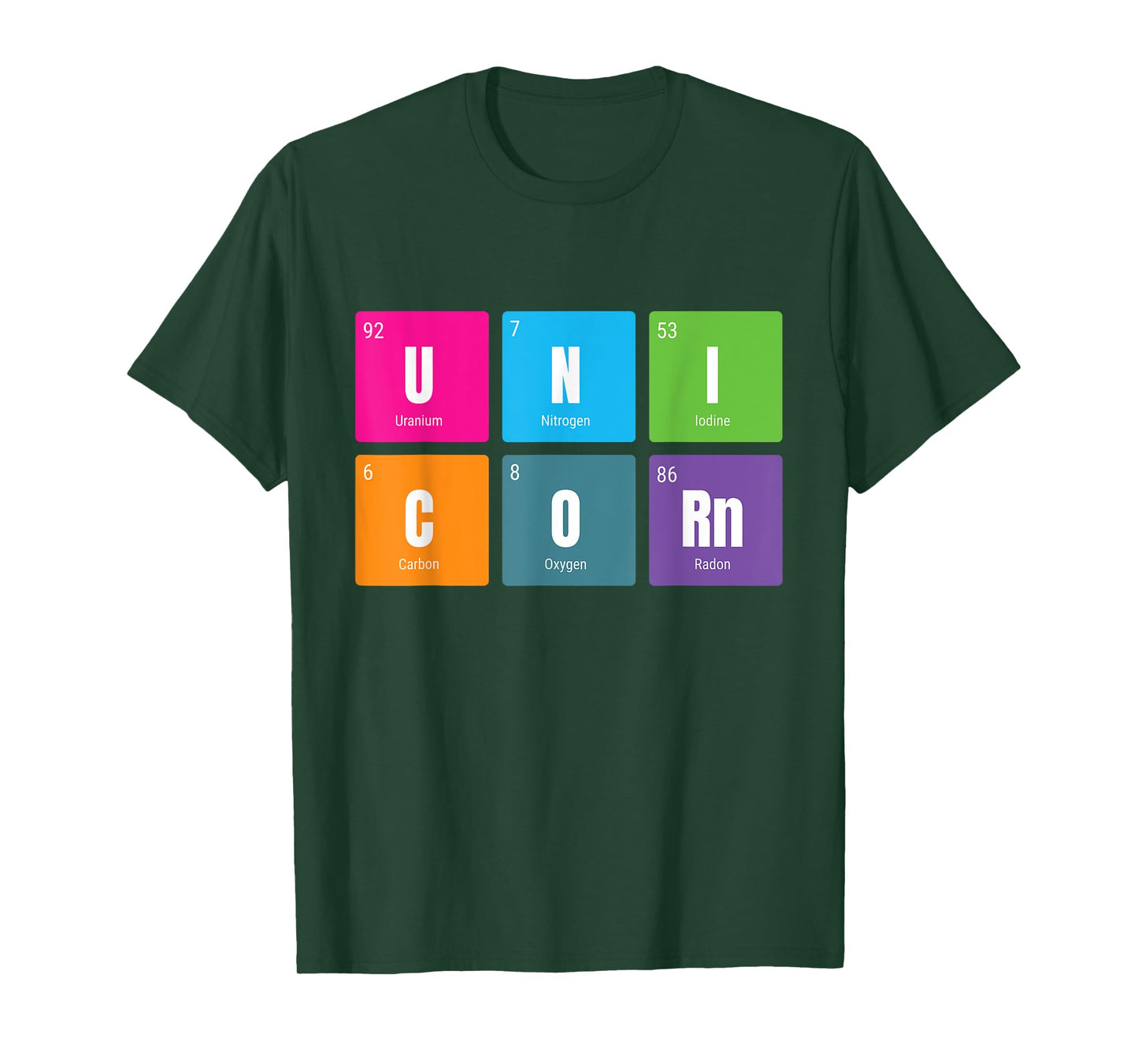 Periodic Table Rainbow Unicorn - Mystical Creature T-Shirt