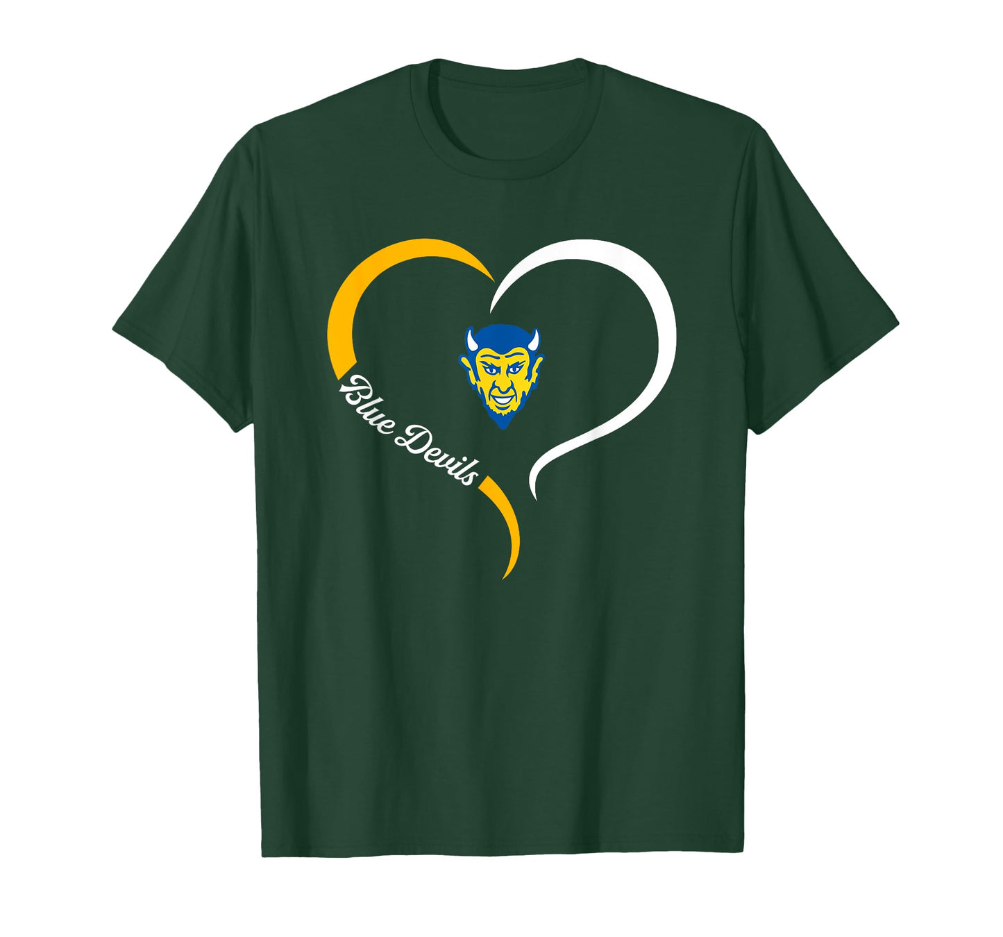 Tallmadge Blue Devils Logo Half Heart Slogan HS T-Shirt