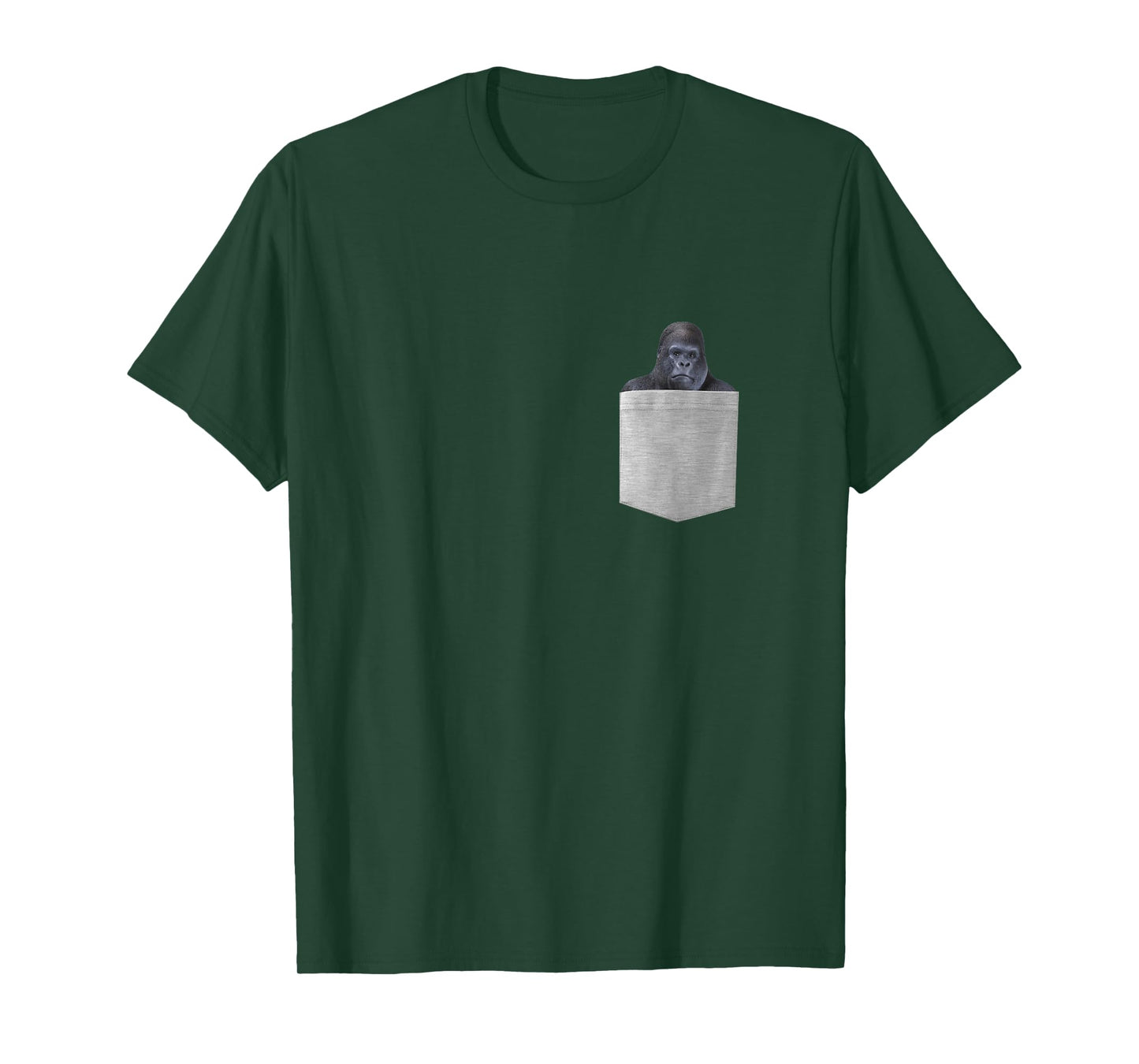 Gorilla In Your Pocket Funny Peeking Ape Monkey Wildlife T-Shirt
