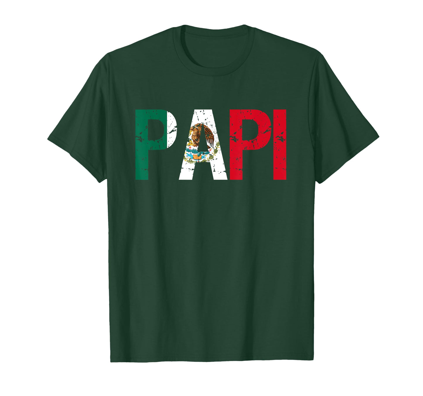 regalos del dia del padre Papi Mexican Flag T-Shirt