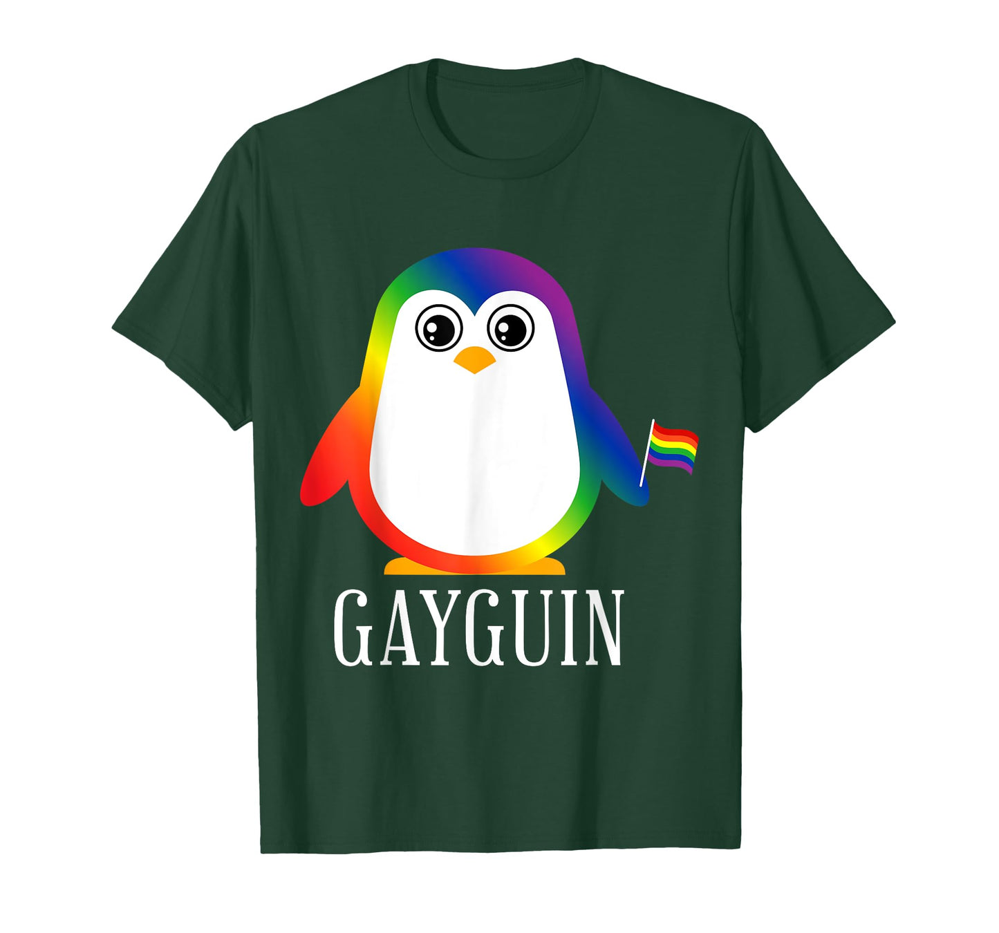 Gay Penguin Rainbow Pride Flag LGBTQ Cool LGBT Ally Gift T-Shirt