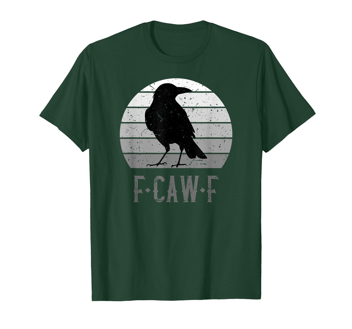 F-Caw-F Black Crow Black Bird Retro Moon Vintage F-Caw-F T-Shirt