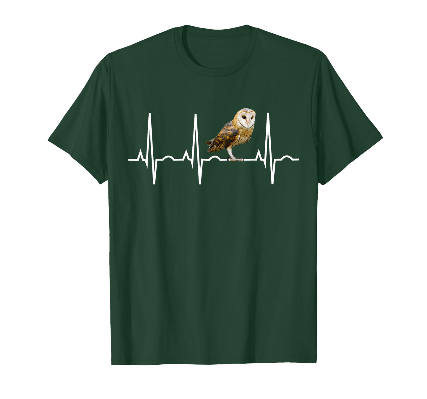 Barn Owl Shirt - Bird of Prey Heartbeat Tee for Birders T-Shirt