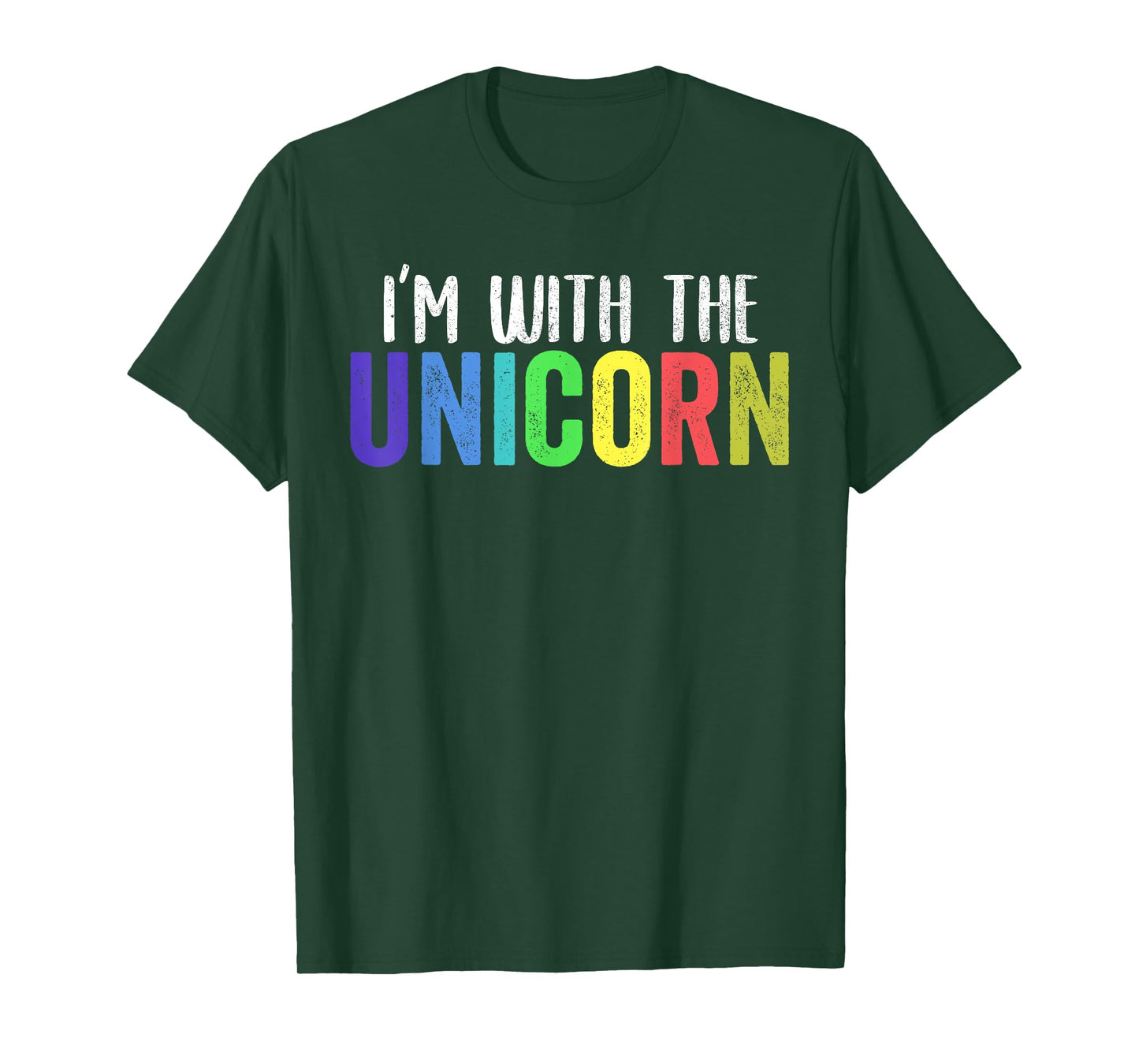 Halloween Costume for Parents Daughter I'm With The Unicorn T-Shirt