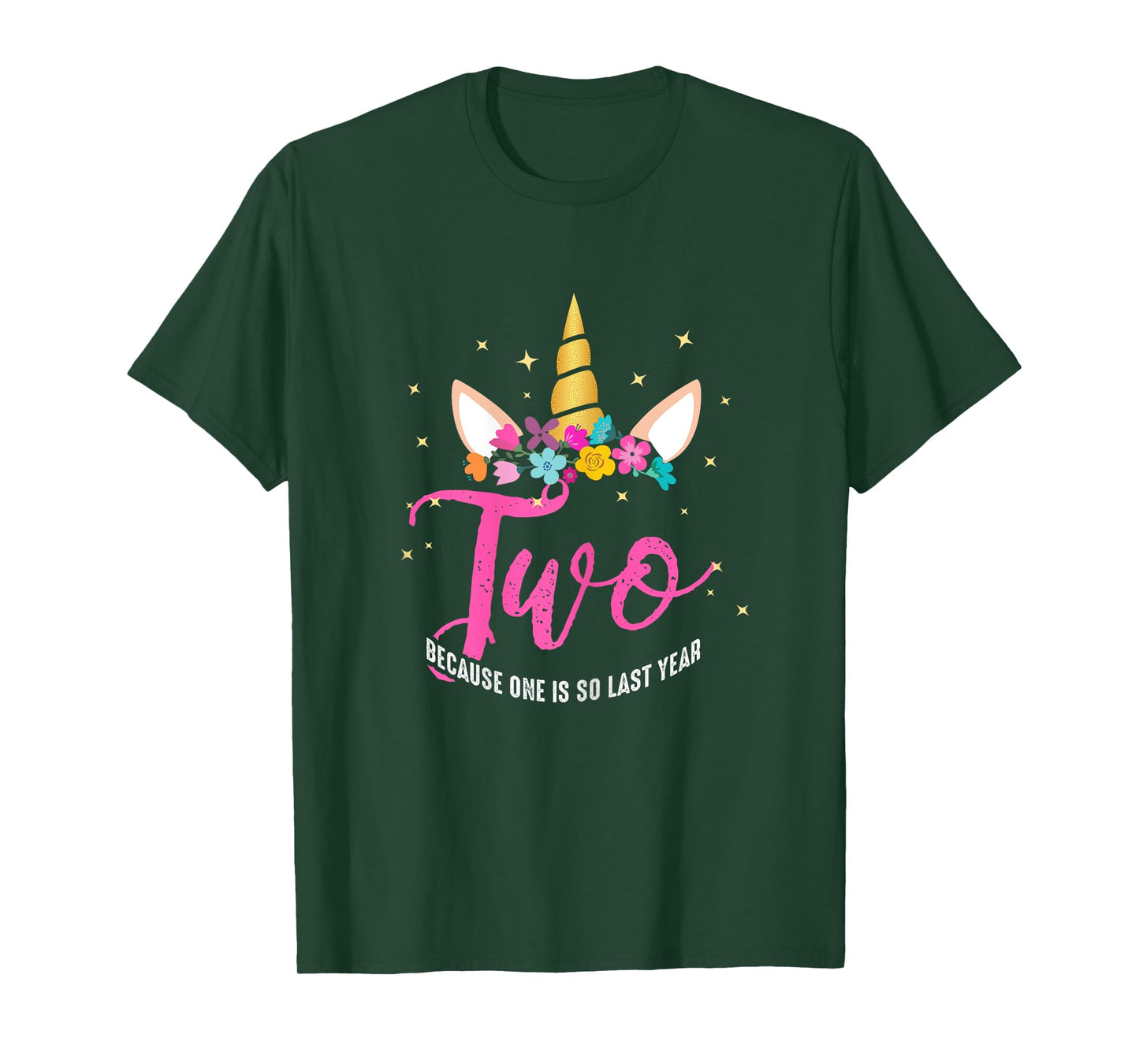 2 Years Old Birthday Girl Gifts Unicorn 2nd Birthday T-Shirt