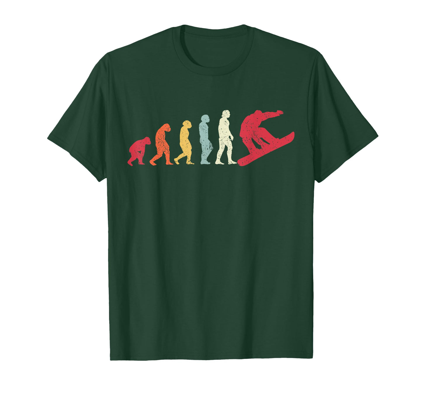 Snowboard Evolution Of Man Boarder Monkey Ape To Snowboarder T-Shirt