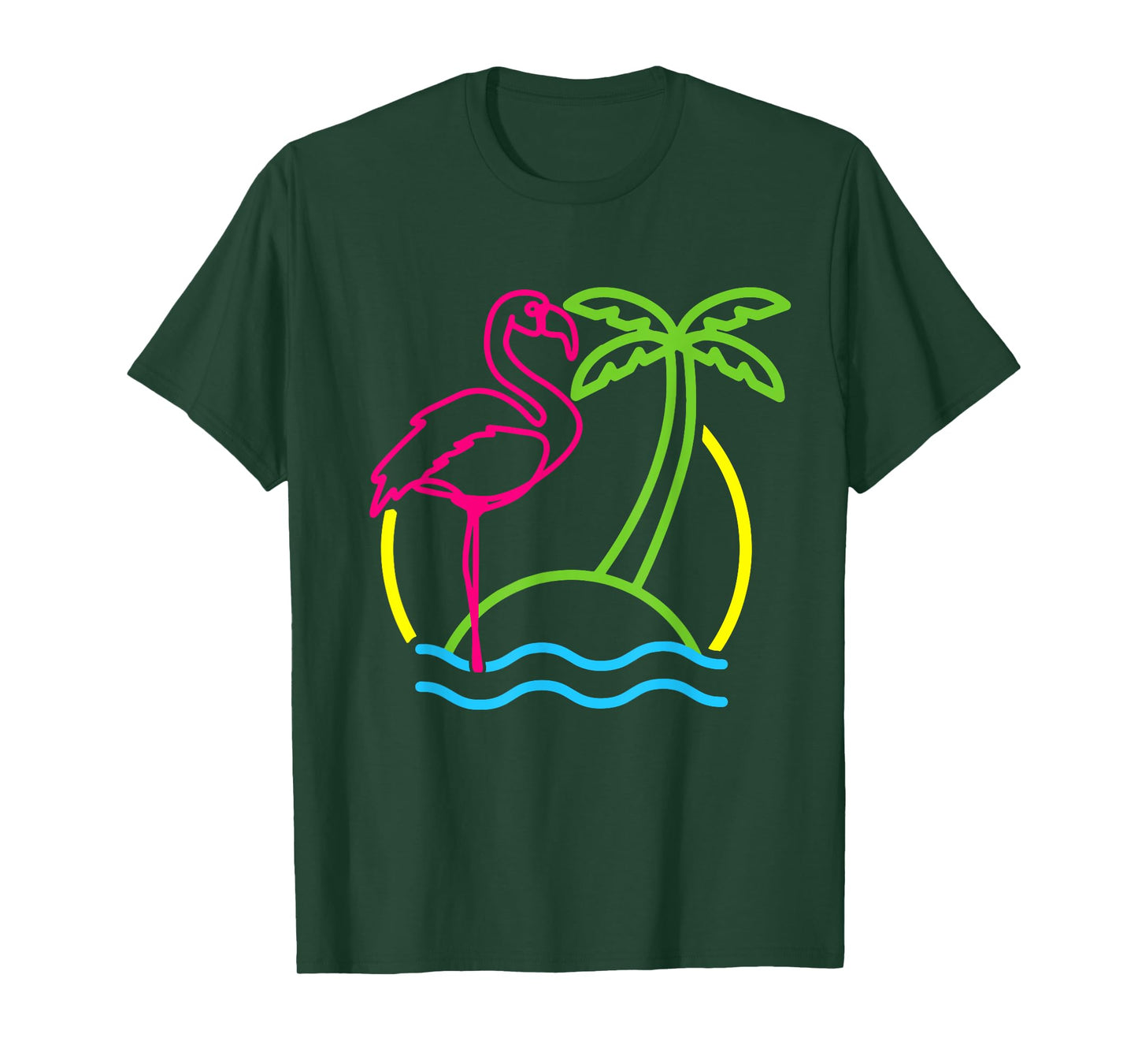 Flamingo Retro 80s Beach Vintage Party Miami Flamingo Lover T-Shirt for Men Women Girls Kids