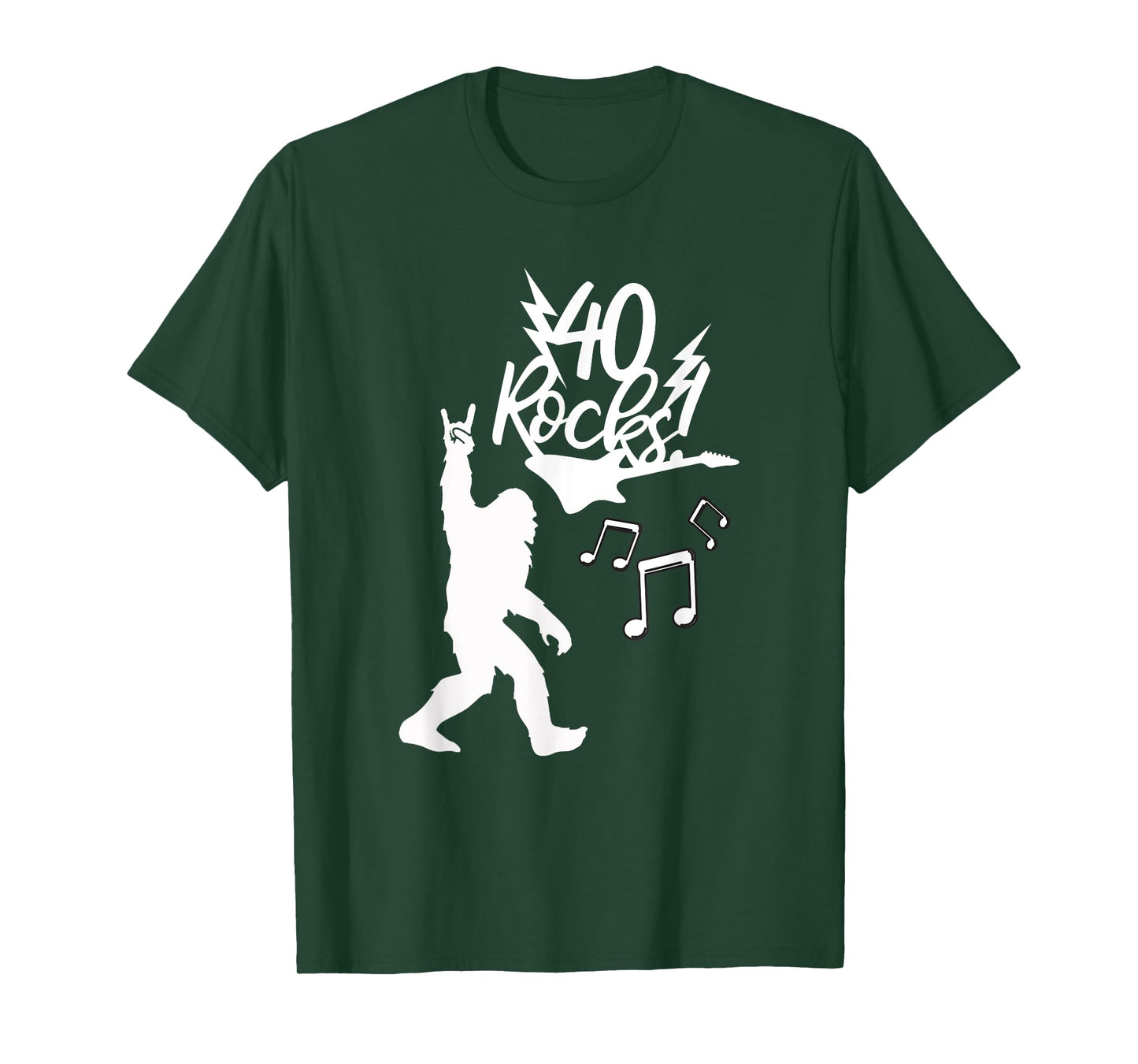 Rockin' Bigfoot 40th Birthday 40 Rock Hand Rock Music Fans T-Shirt