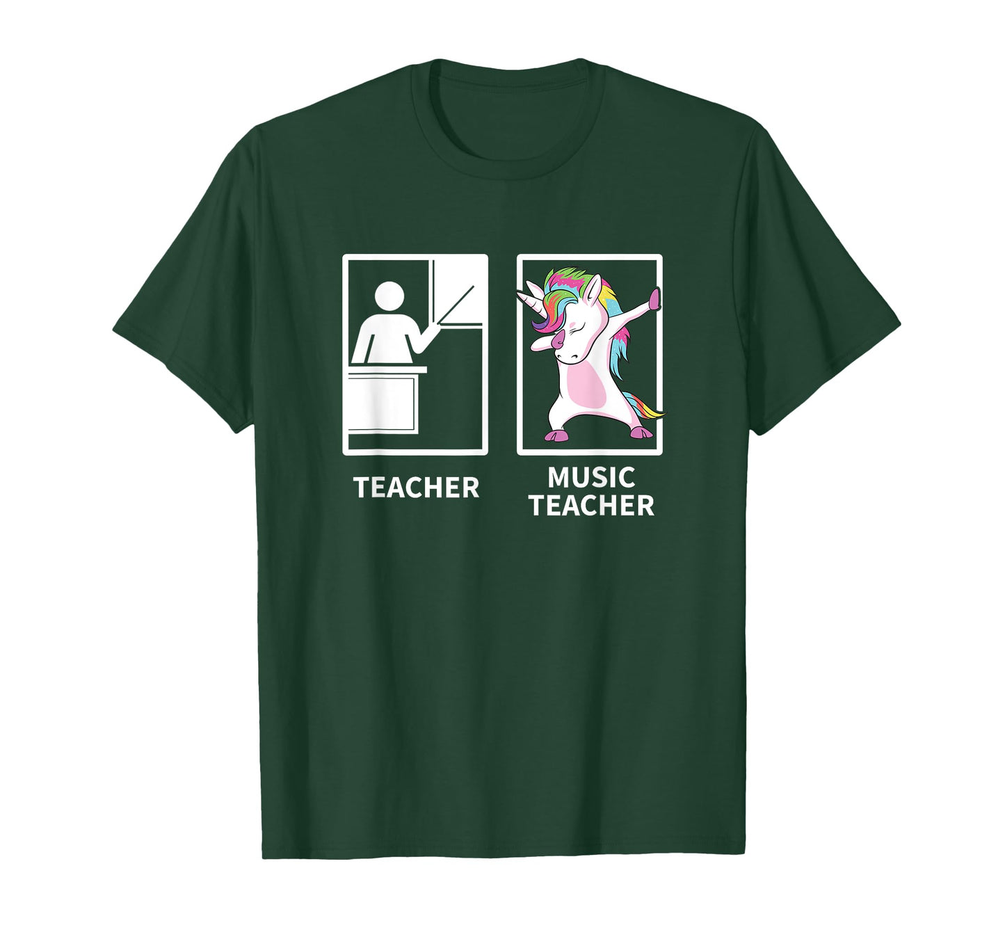 Music Teacher Shirts, Dabbing Unicorn Teacher Gift T-Shirt