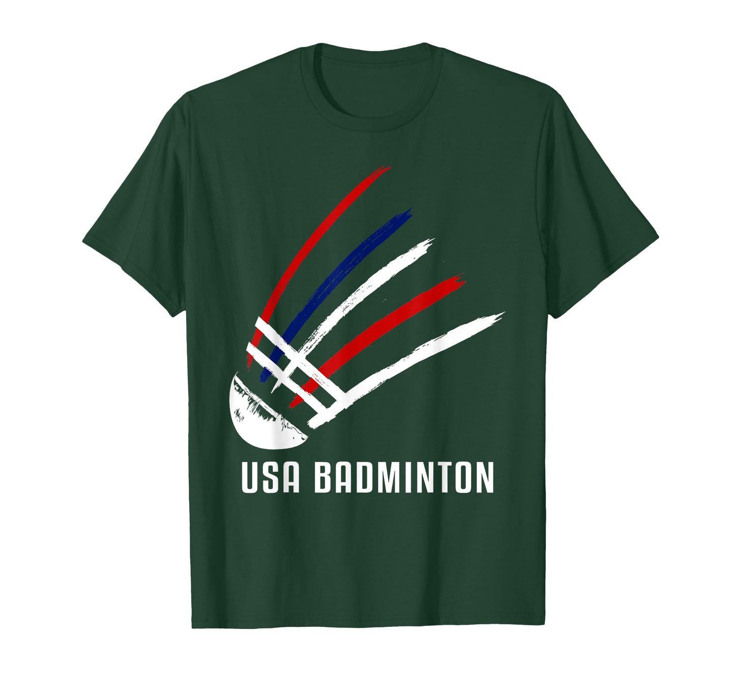 USA Badminton Shuttlecock Red White Blue T-Shirt T-Shirt
