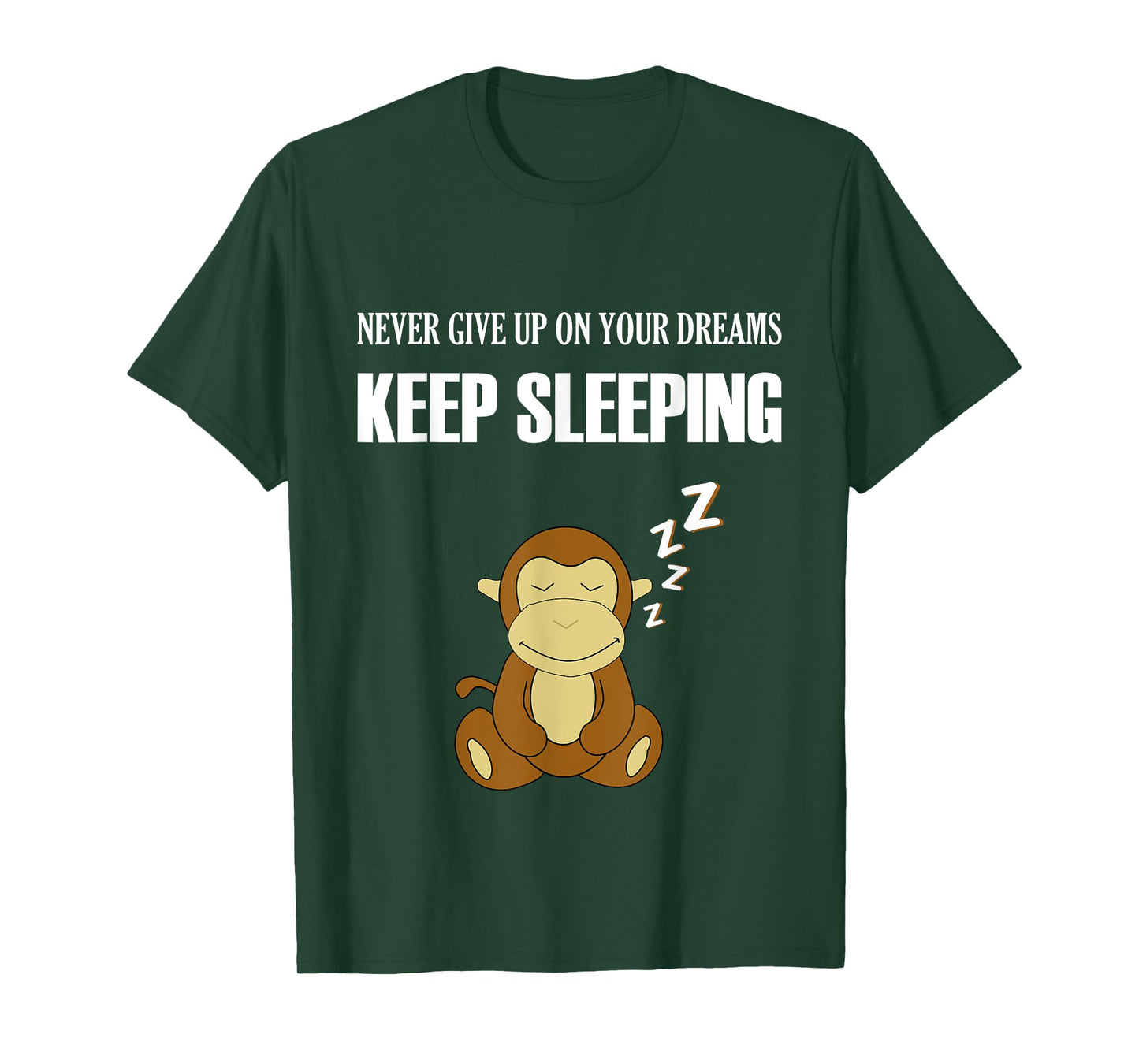 Monkey Shirt - Keep Sleeping - Humor - Funny Graphic Pyjama T-Shirt